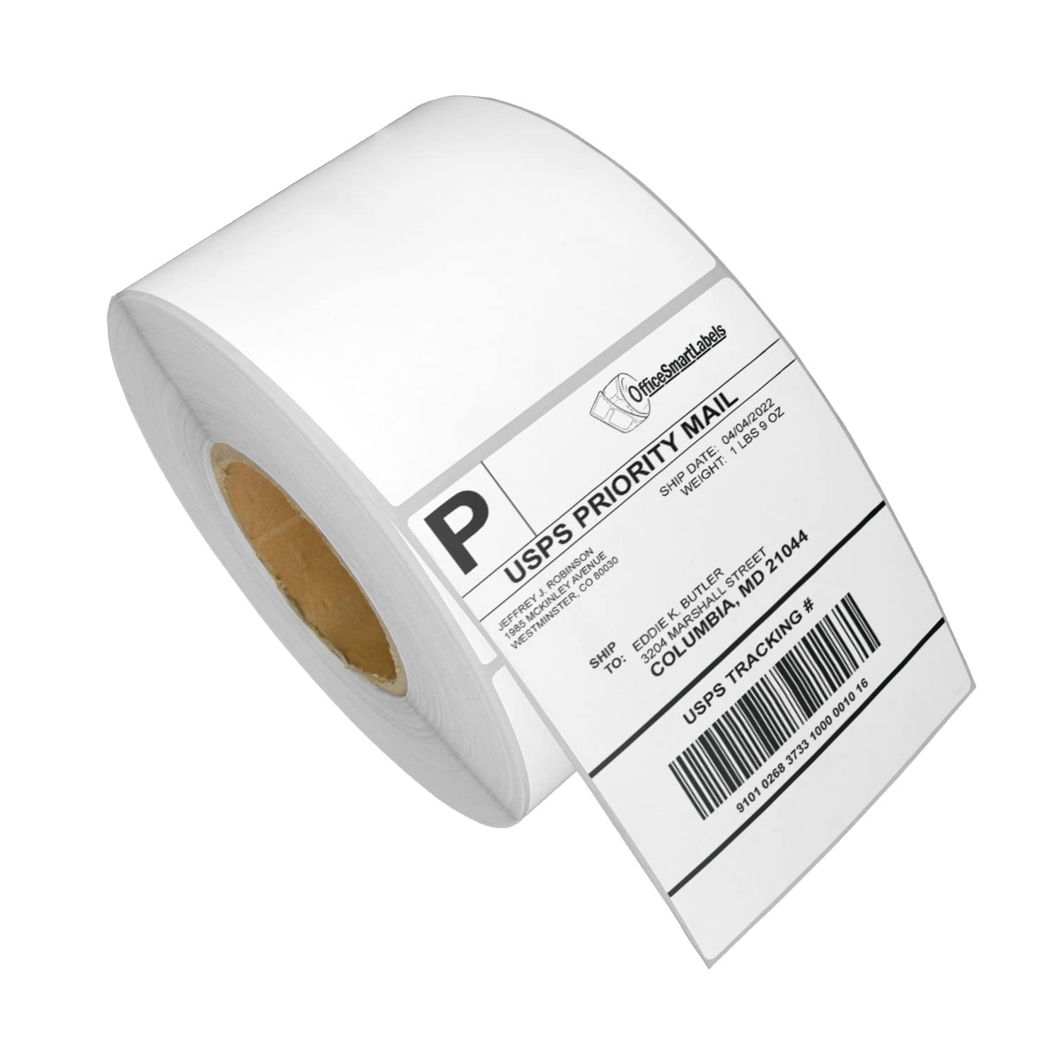 OfficeSmartLabels 4x5 Inches Direct Thermal Shipping Labels - Compatible with Rollo, Zebra Desktop Printers & More | 3