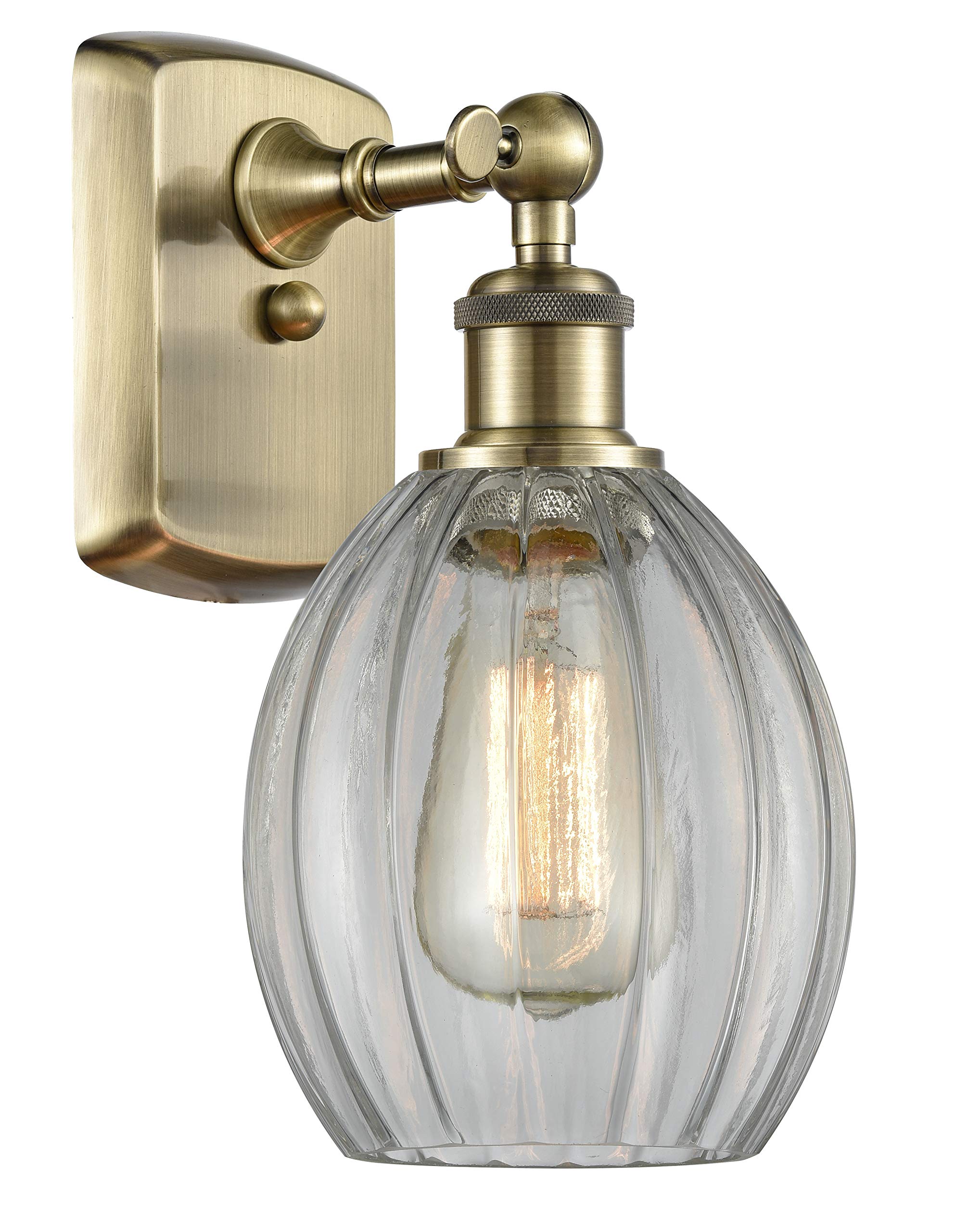 Ballston Collection 516-1W-AB-G82 LED Wall Sconce Light Fixture - Modern Indoor/Outdoor Lighting for Hallway, Bedroom & Patio Decor