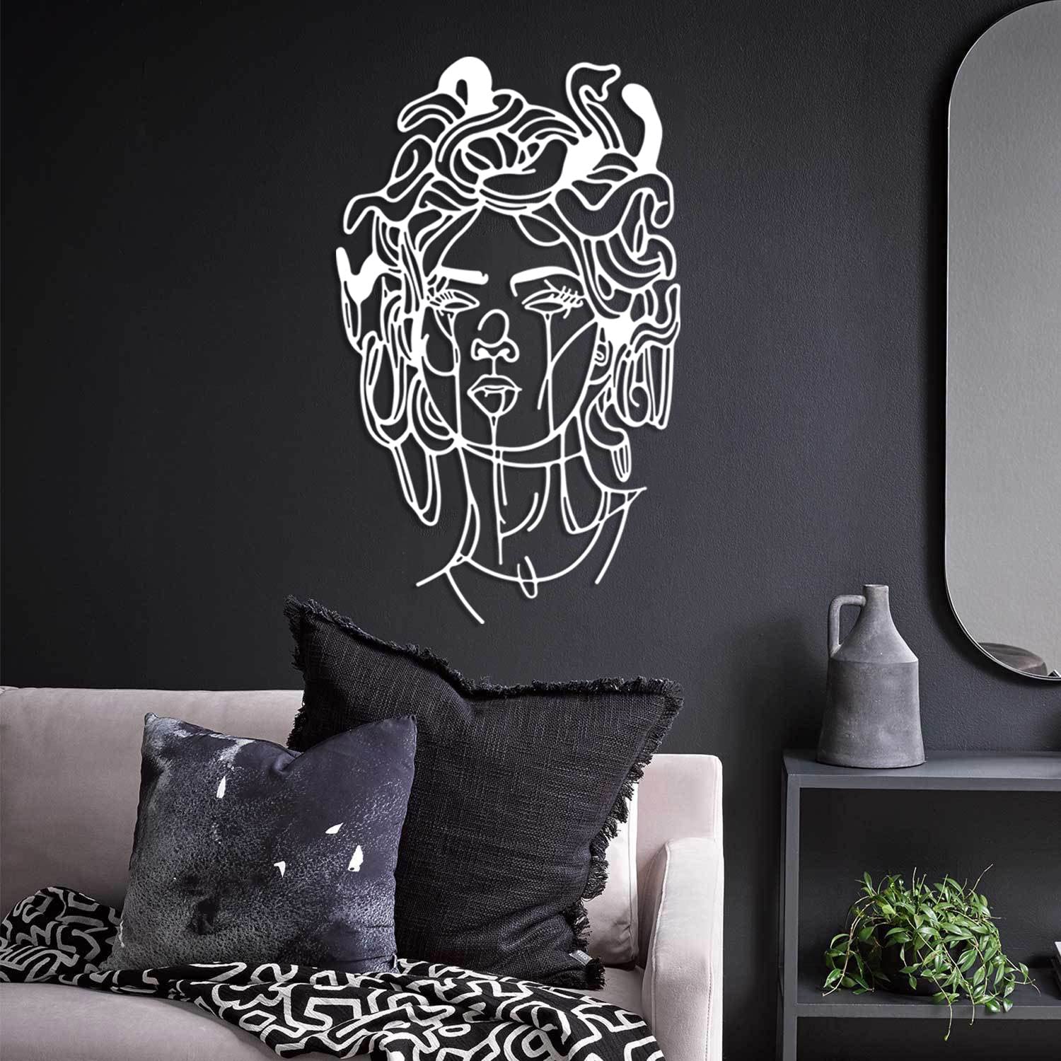Medusa Metal Wall Art - Mythical Creature Greek Mythology Decor for Living Room, Bedroom & Interior Design | Unique Housewarming Gift & Wall Art Ideas for Home Decor