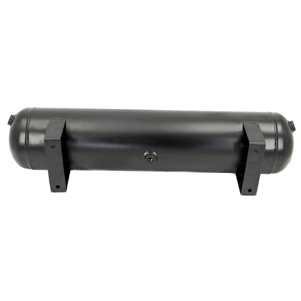 5 Gallon (18 Liter) Compressed Air Storage Tank - Heavy Duty Air Ride Receiver Tank for Car, Truck & Train Air Suspension Systems - Perfect for Air Ride Suspension, Train Horns & Air Accessories (Black)