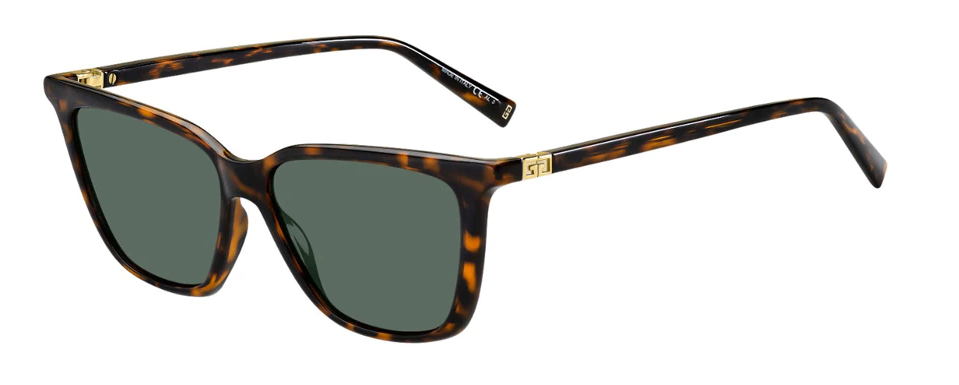Givenchy GV 7160/S 086/QT Havana Green Square Women's Fashion Sunglasses - UV Protection for Beach, Driving & Outdoor Activities