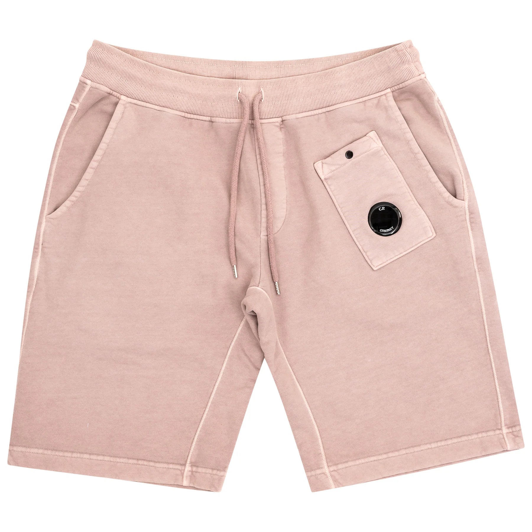 CP Company Pink Sweatshorts for Women - Soft Cotton Casual Shorts with Elastic Waistband | Perfect for Gym, Lounge & Summer Outfits