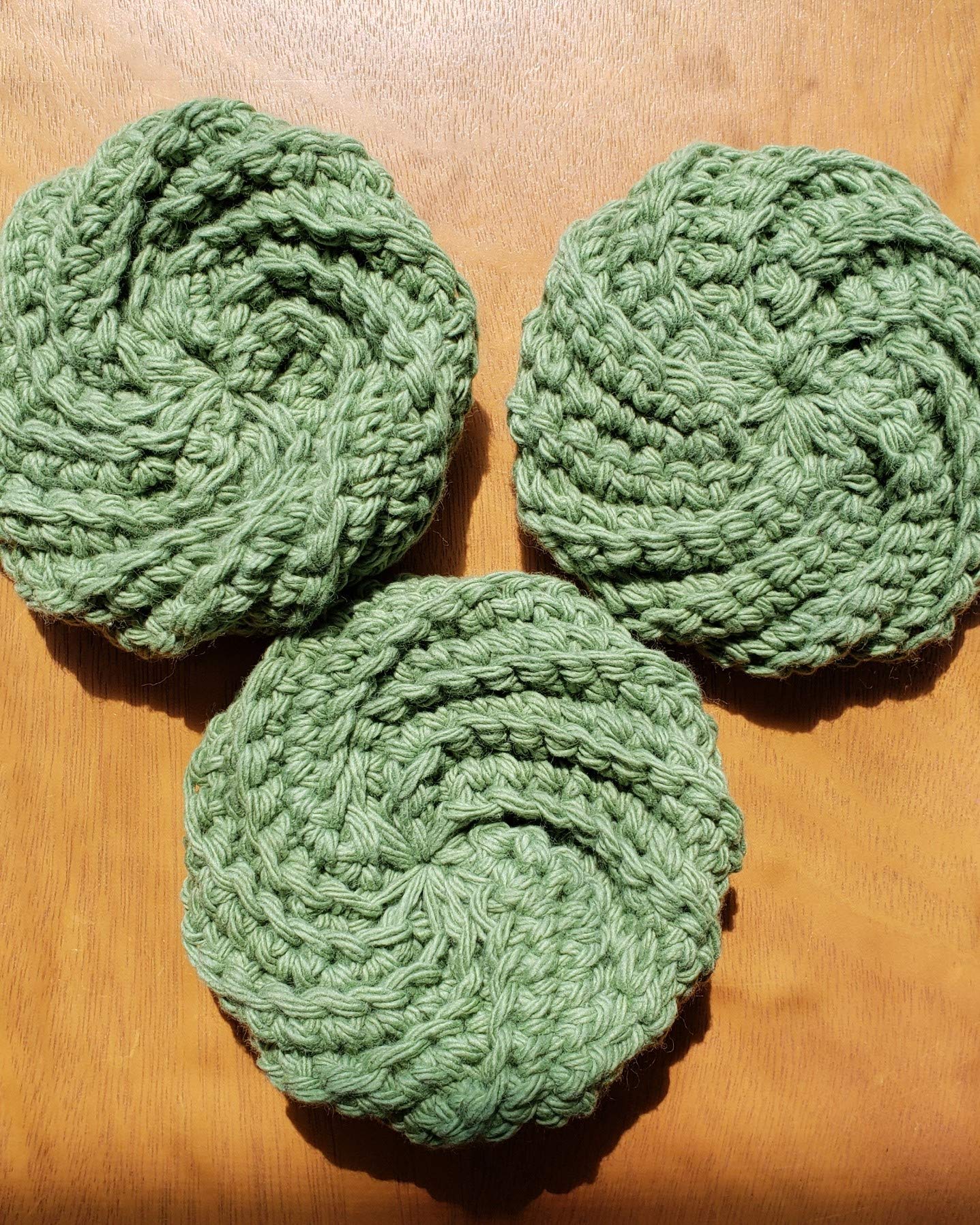 Premium Crocheted Dish Scrubbies Set of 3 - Eco-Friendly Cotton Dish Scrubber Pads for Pots, Pans & Dishes - Gentle Yet Effective Kitchen Cleaning Cloths for Daily Use