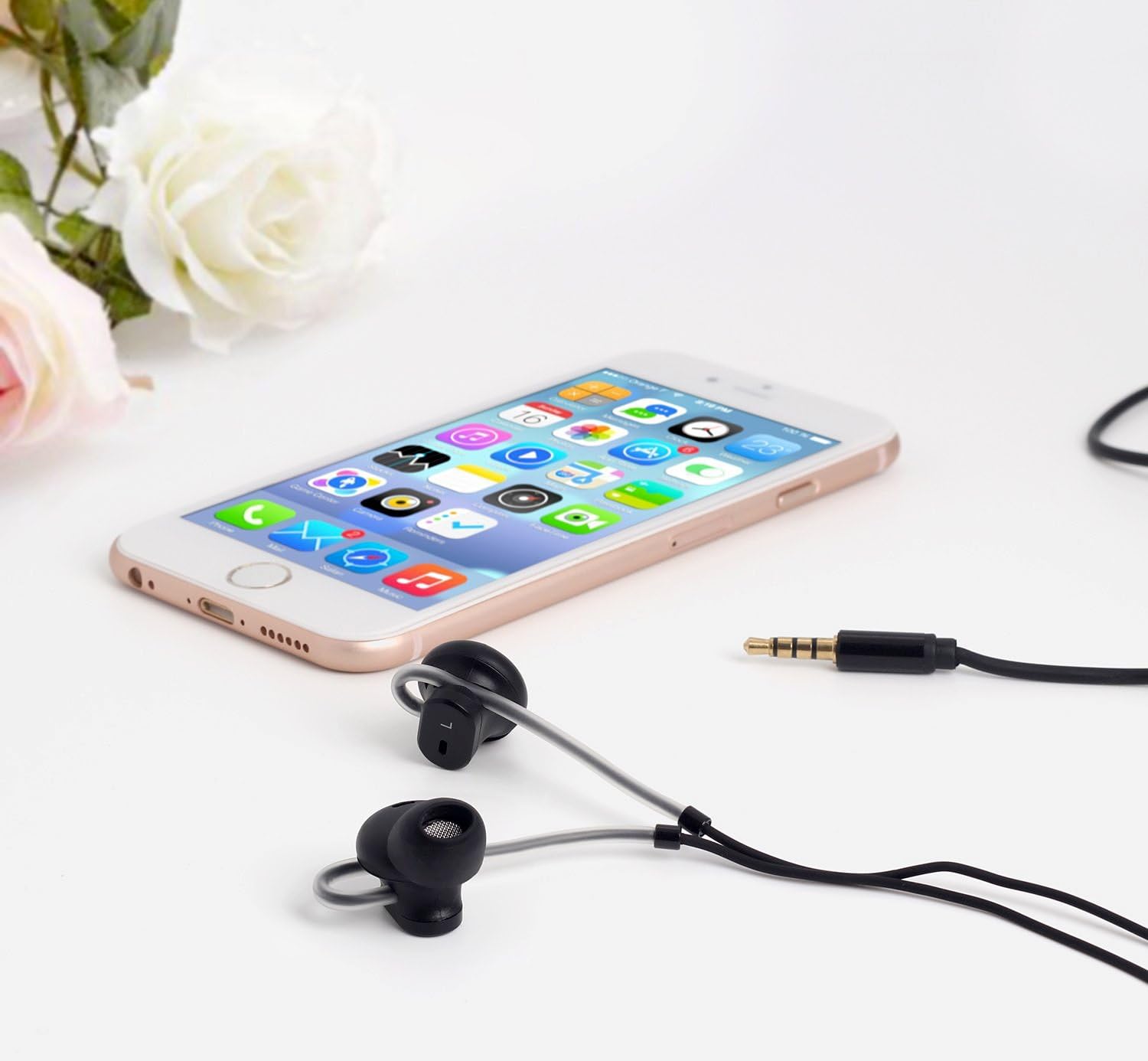 August EP720 Refurbished Noise Cancelling Wired Earphones with In-Line Remote & Mic | Perfect for Commuting, Gaming & Office Use