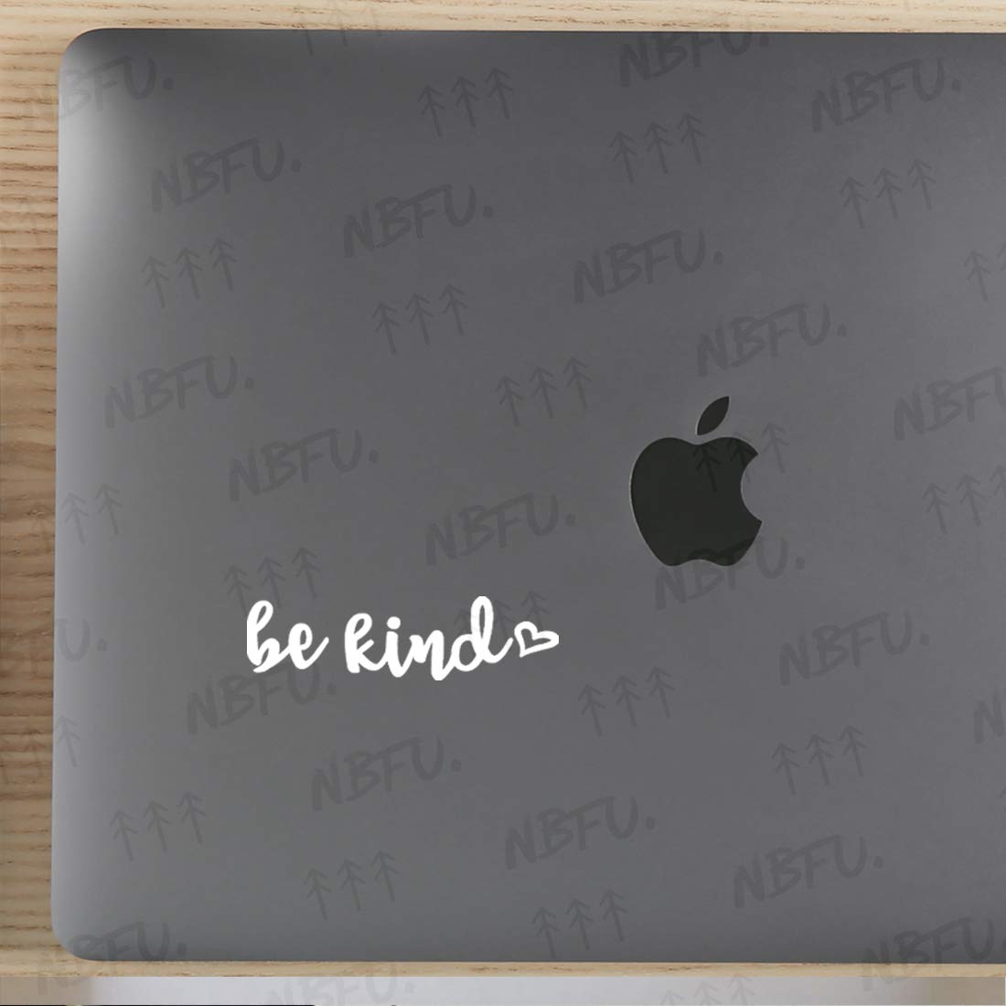 Inspirational Be Kind Quote Heart Stickers (White, Set of 2) - Waterproof Vinyl Decals for Laptop, Phone, Helmet, Car Window, Mug & Wall Decor - Perfect for Home, Office & School Motivational Gifts