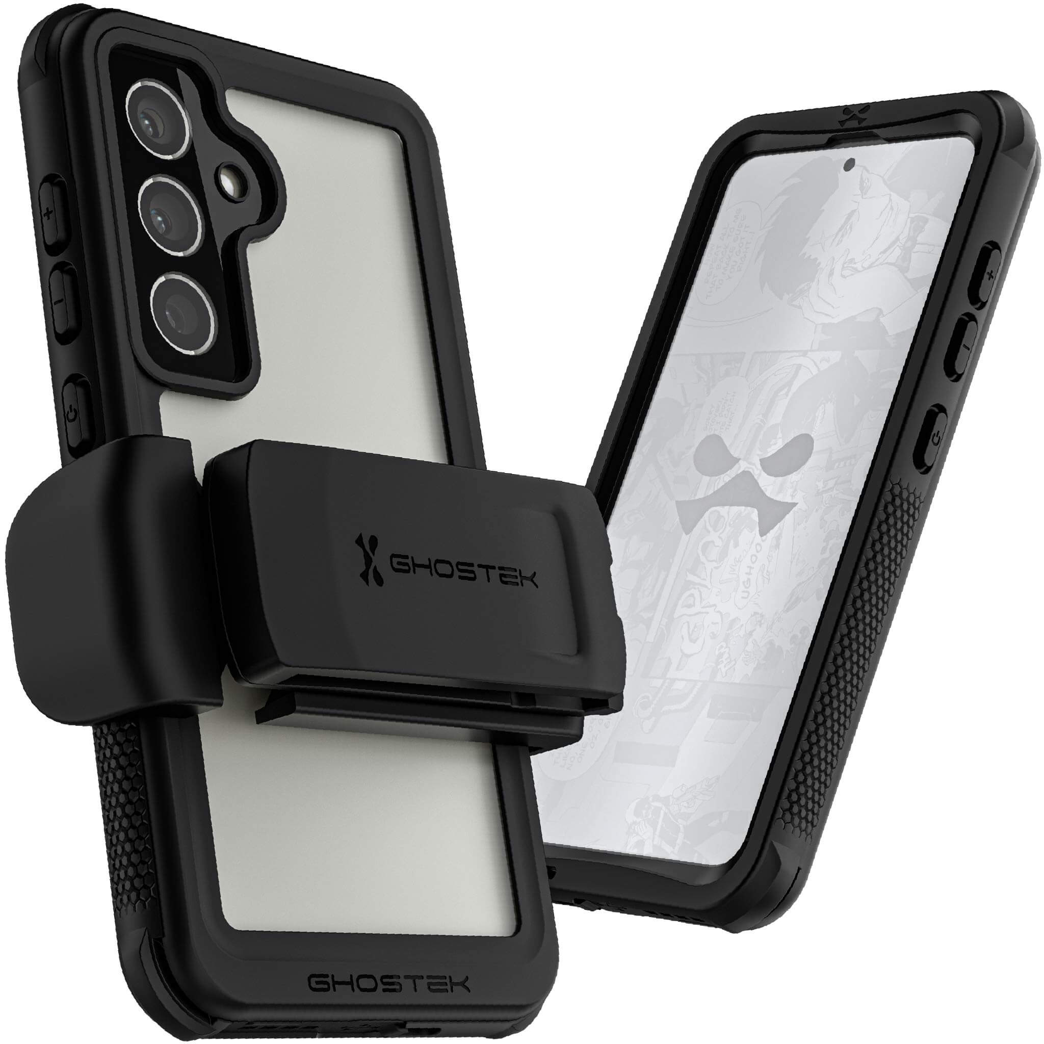 Galaxy S24 Series Waterproof Case with Holster Clip - Shockproof & Dustproof Protection for Samsung S24/S24+/S24 Ultra - Perfect for Outdoor, Swimming, and Water Sports