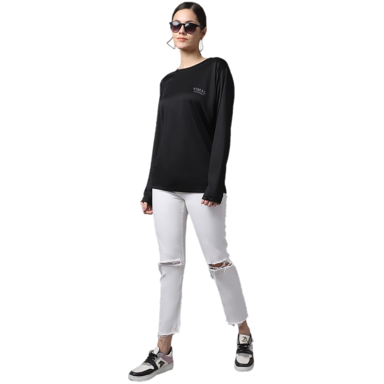 Mack JONNEY Women's Regular Fit Multicolor Long Sleeve T-Shirts (Pack of 2) - Comfortable Casual Wear for Everyday Outfits & Layering