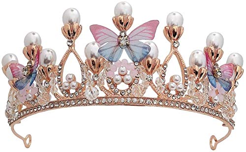 Sparkling Princess Tiaras & Crowns for Little Girls - Pearl Birthday Party Headbands for Weddings, Prom, Pageants & Special Occasions | Perfect for Birthday Celebrations, Dress-Up Play & Photo Shoots