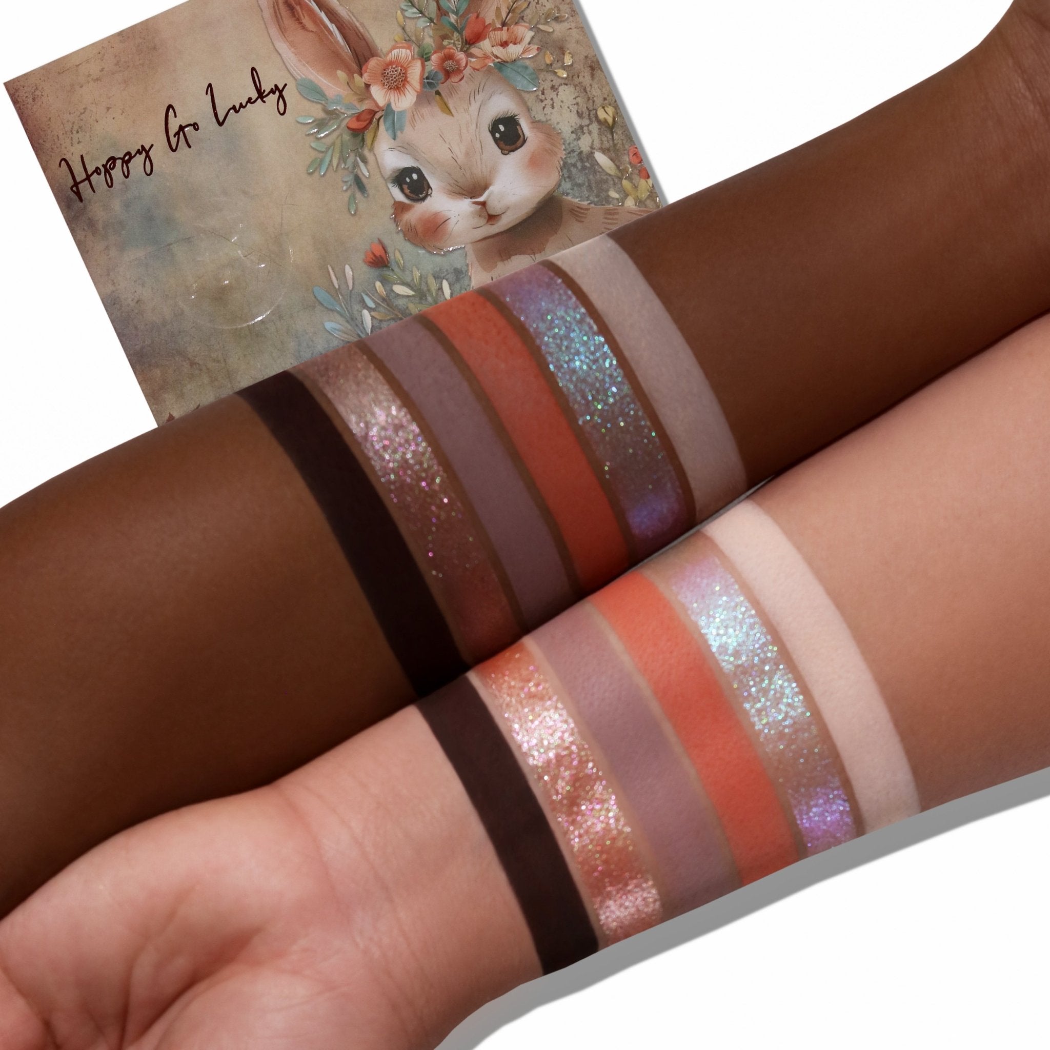 Hoppy Go Lucky Mini Eyeshadow Palette - 12 Pigmented Matte & Shimmer Shades for Day & Night Makeup Looks | Perfect for Travel, Parties & Everyday Wear
