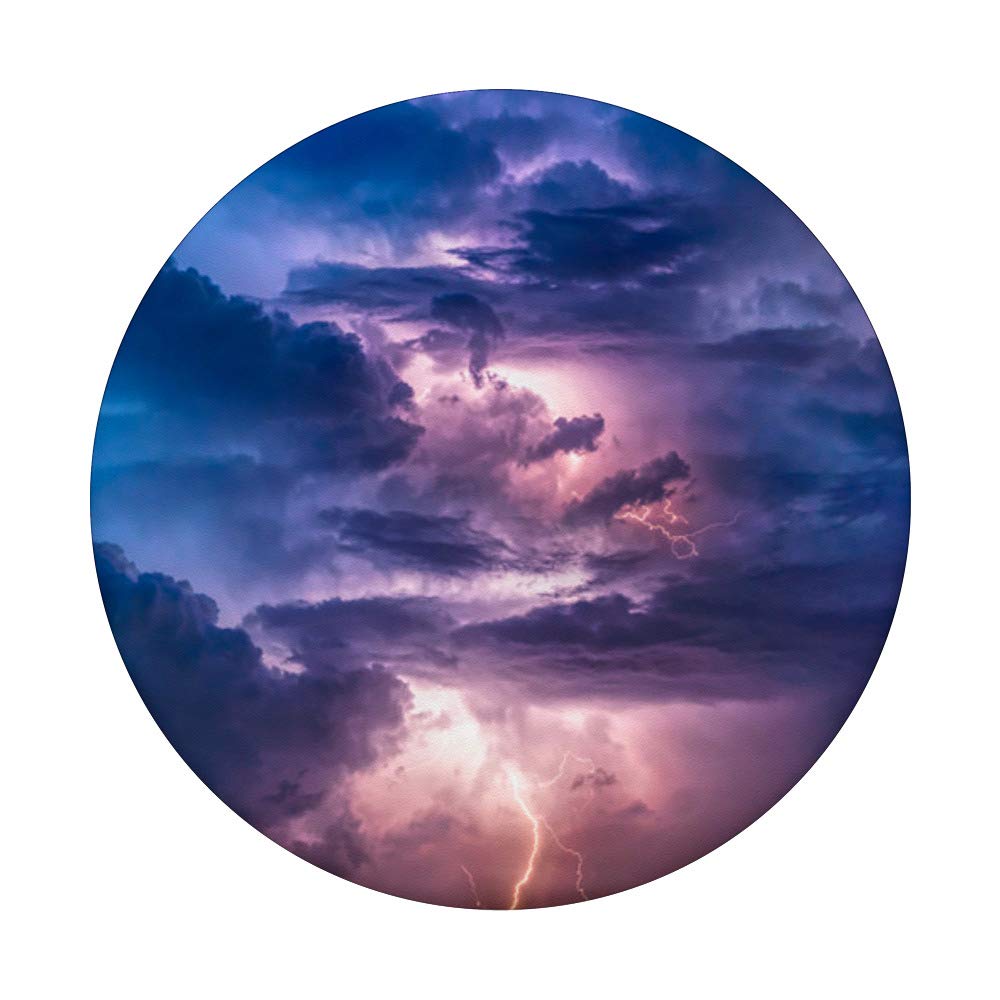 Thunderstorm PopSockets PopGrip - Interchangeable Phone & Tablet Grip with Sticky Base | Perfect for Gaming, Selfies, and Hands-Free Viewing
