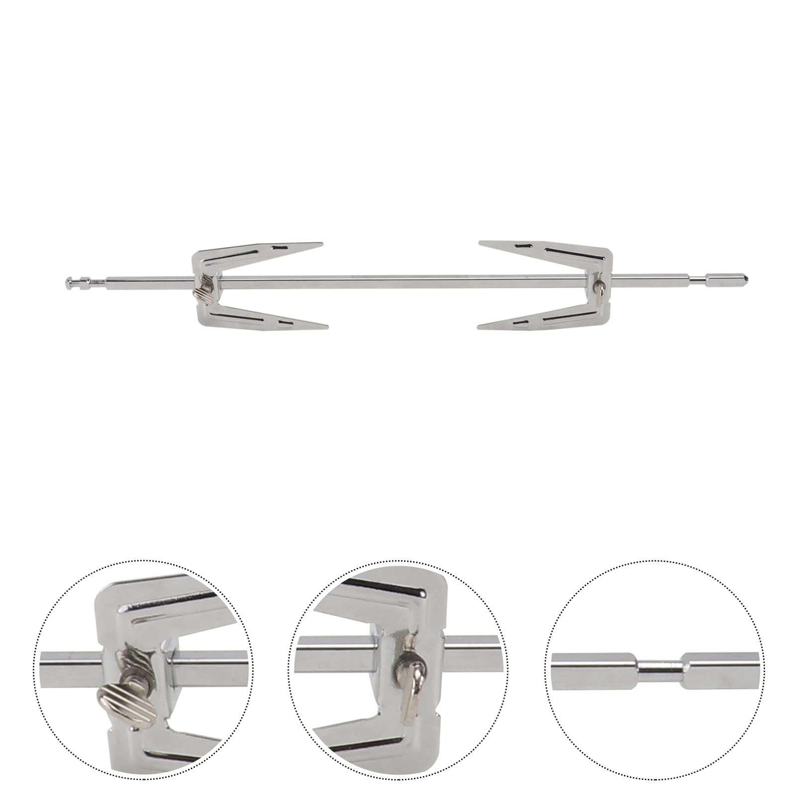 DOITOOL Stainless Steel Rotisserie Forks Set - 4-Piece Meat Skewers for Air Fryer, Grill, and Roasting - Perfect for Chicken, Fish, and Kebabs - Ideal for Home Cooking, Camping, and Picnics | Durable BBQ Accessories for Outdoor & Indoor Use