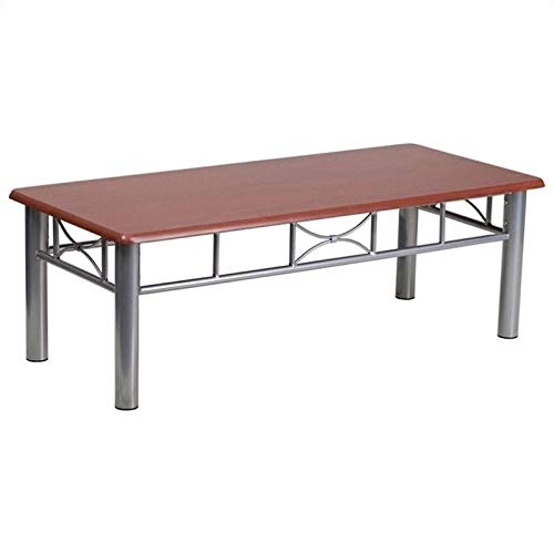BOWERY HILL Mahogany Laminate Coffee Table - Modern Living Room Furniture for Small Spaces, Home Decor, and Apartment Essentials