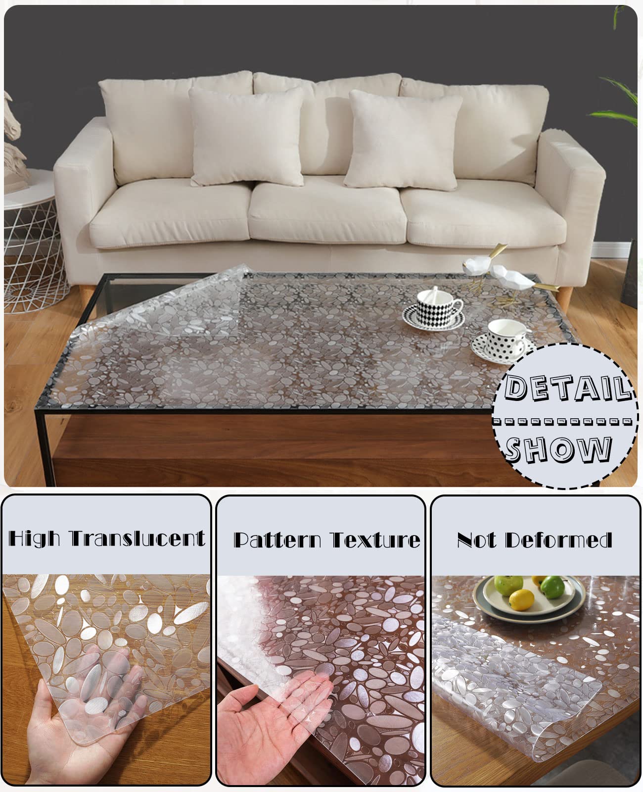 38x94 Inch Clear Desk Mat - 1.5mm Thick Plastic Desk Protector Pad | Vinyl Table Cover for Writing, Office & Home Workspace | Perfect for Computer Desks, Study Tables & Workstations