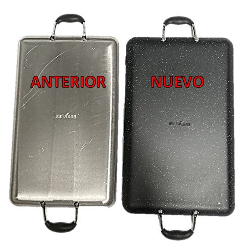 Premium Marble Large Griddle 2-Pack - Double & Round Griddle Set for Gas, Electric & Induction Stoves - Perfect for Tortillas, Pancakes & Grilling - Comales Grandes de Mármol para Todo Tipo de Estufa