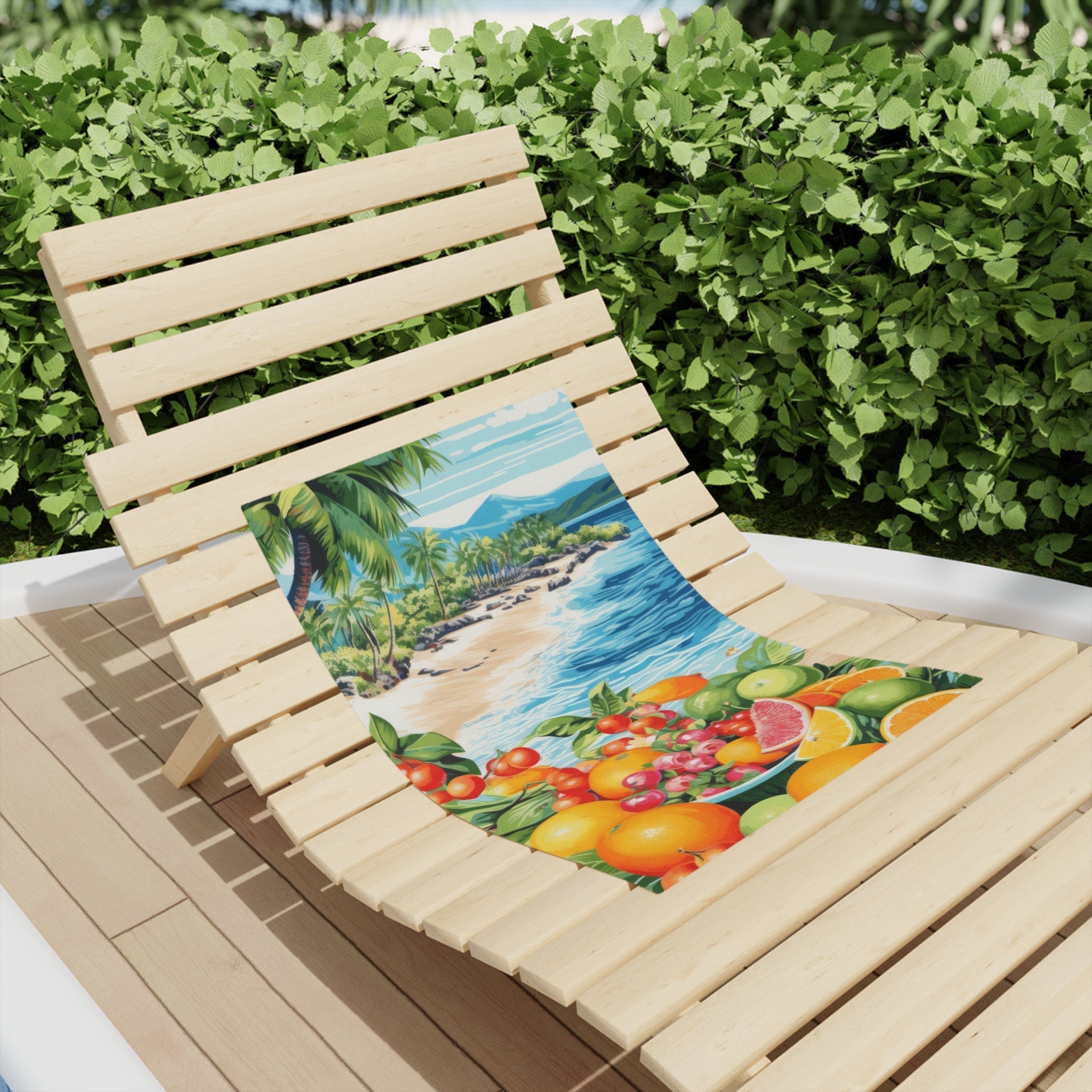 Premium Fruits Print Beach Towel - Soft, Absorbent & Quick-Drying for Pool, Beach & Outdoor Activities