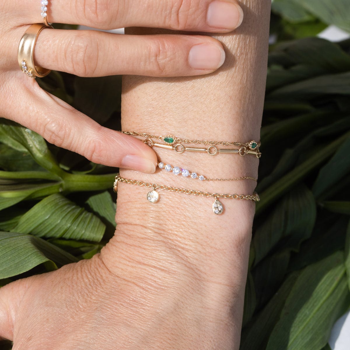 Floating Diamond Bracelet for Women - Elegant 14K Gold Plated Tennis Bracelet with Sparkling Cubic Zirconia - Perfect for Weddings, Parties & Special Occasions