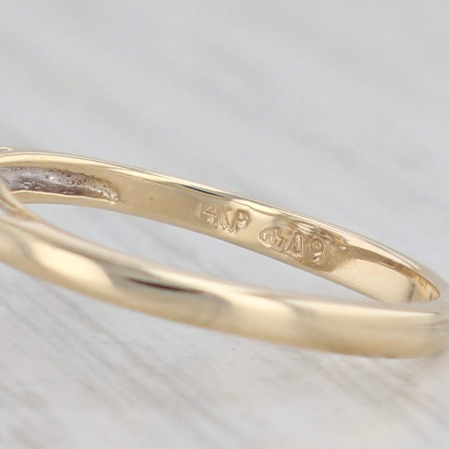 0.23ctw Diamond Cluster Bypass Ring in 14k Yellow Gold - Size 6.5 Engagement Wedding Band for Women - Perfect for Proposals, Anniversaries & Special Occasions