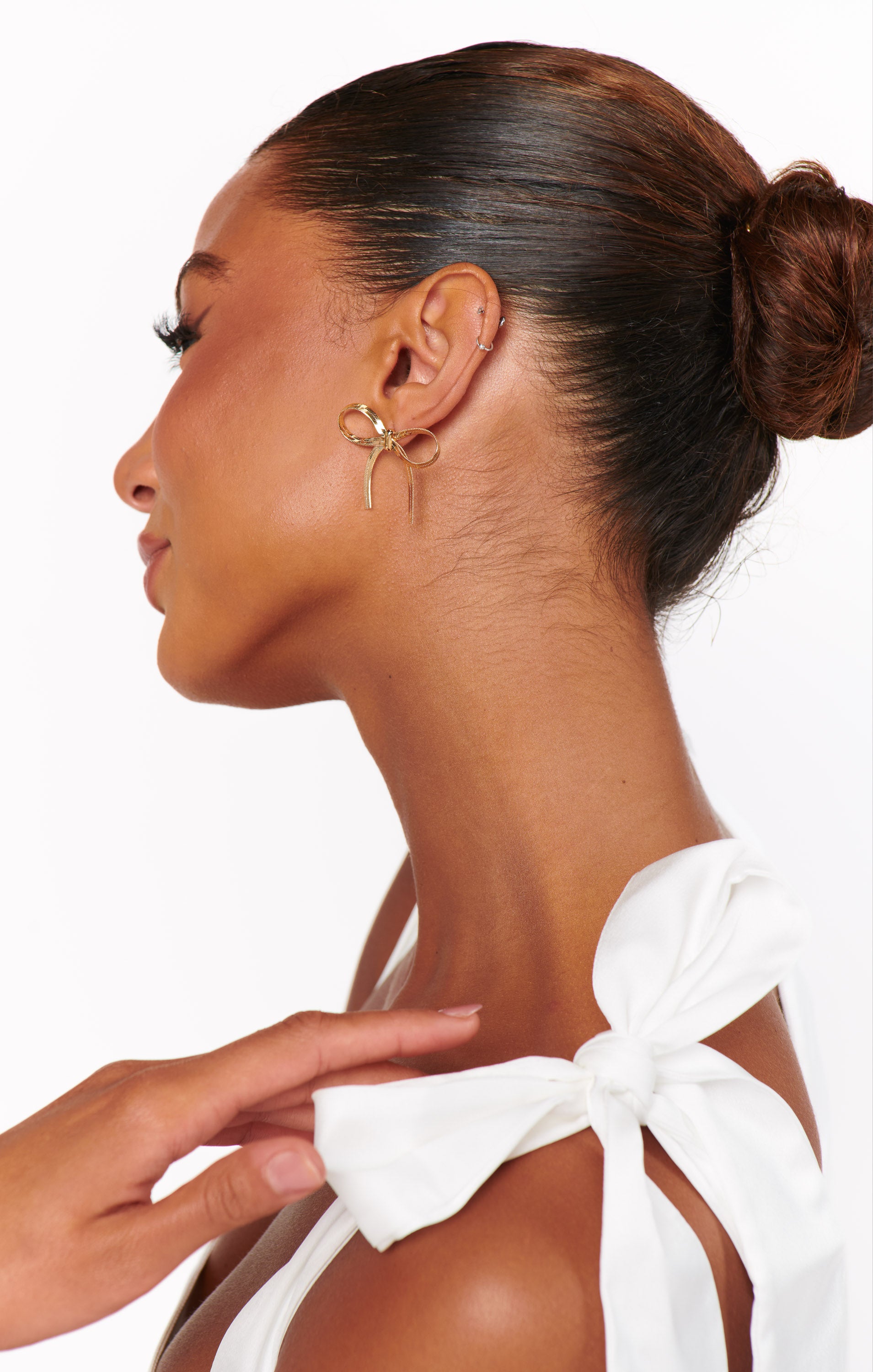 ALV Jewels 14K Gold Bow Stud Earrings for Women - Elegant & Dainty Jewelry Gift for Birthday, Anniversary, or Everyday Wear