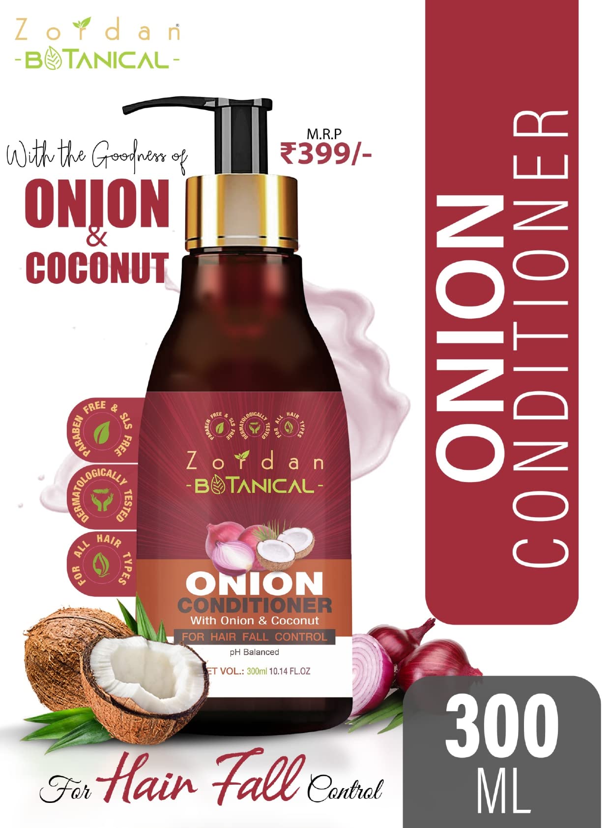 Zordan Onion Shampoo for Hair Growth & Hair Loss Prevention - Enriched with Onion Extract & Plant Keratin - Promotes Thicker, Stronger Hair - Ideal for Daily Use & Damaged Hair Repair