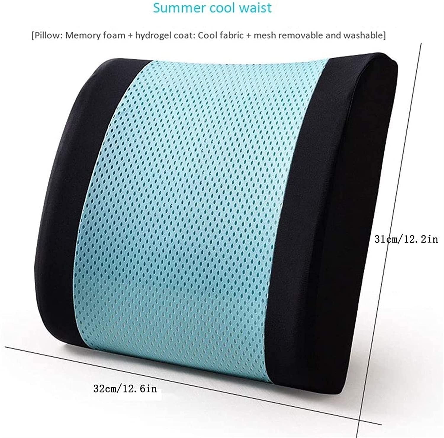 **Orthopedic Memory Foam Seat Cushion for Office Chair, Wheelchair & Gaming Chair – Sciatica & Back Pain Relief, Ergonomic Support – Blue – Perfect for Work, Study & Long Sitting Sessions**
