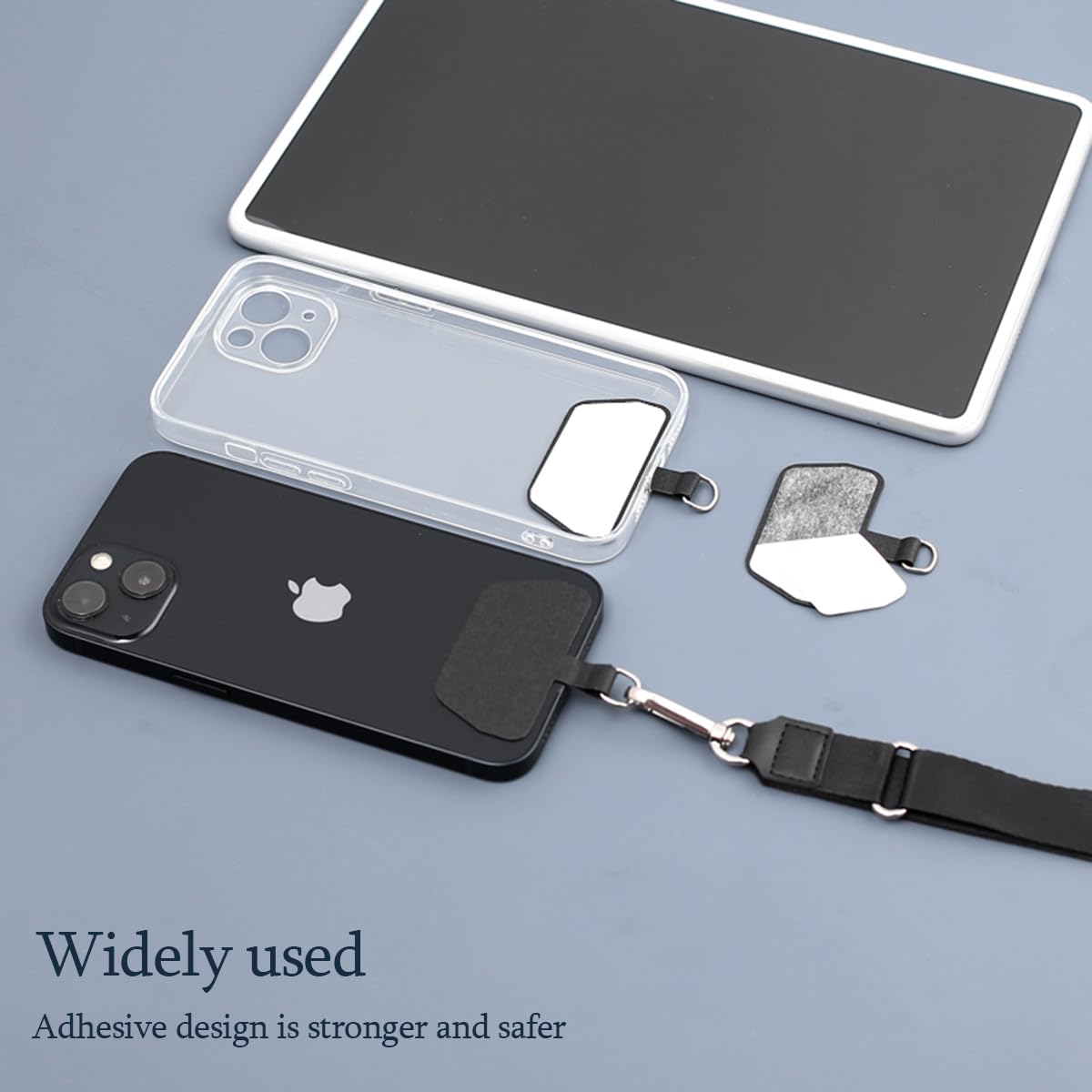 2 Pack Phone Tether Tabs for iPhone - Universal Phone Strap & Lanyard Attachment - Compatible with Most Phone Cases - Perfect for Gym, Travel, Work & Outdoor Activities