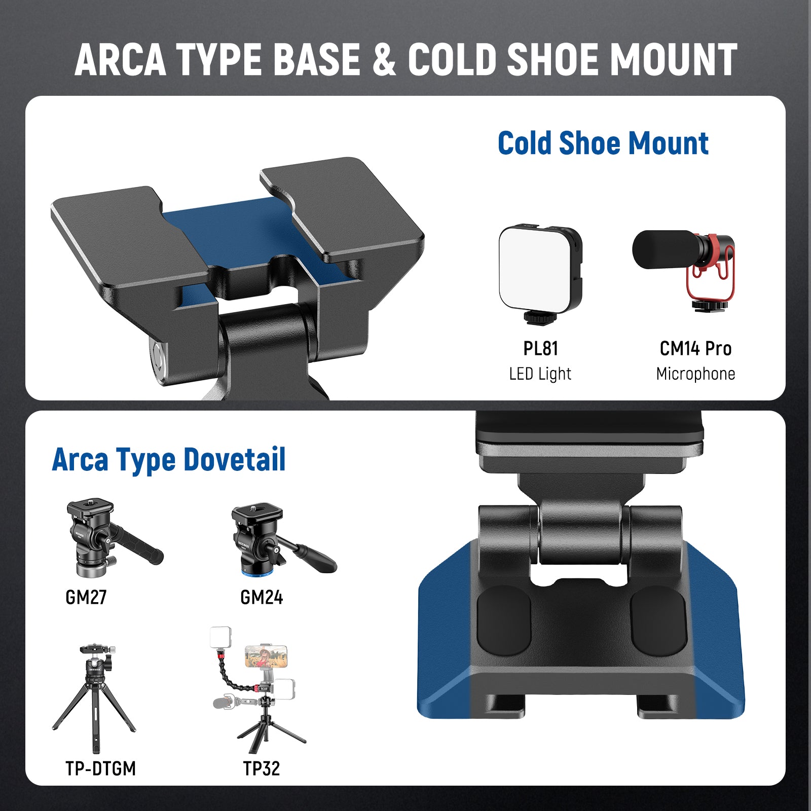 NEEWER SP 06 Magnetic Phone Tripod Mount Adapter - Universal Smartphone Holder for iPhone 15/14/13, Samsung Galaxy - Perfect for Vlogging, Live Streaming & Photography