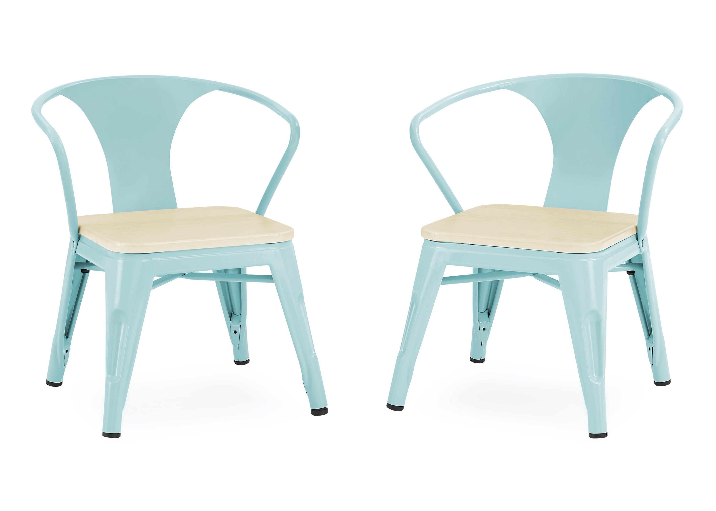 Modern Bistro 2-Piece Chair Set for Outdoor Patio, Cafe, Restaurant & Garden Dining - Lightweight & Durable Metal Bistro Chairs with Comfortable Seat Cushions