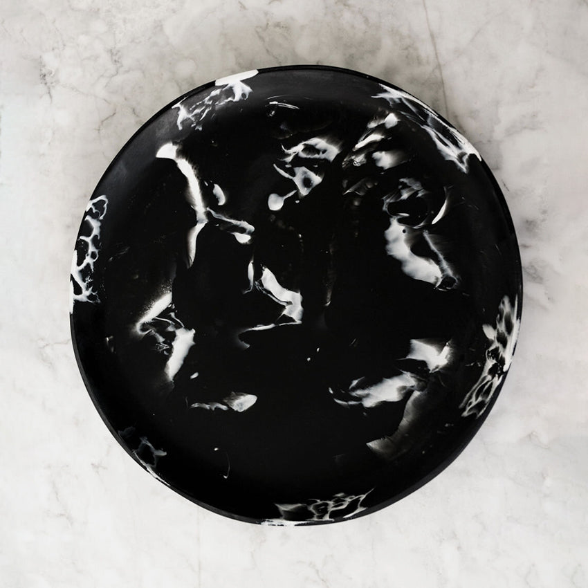 Monica Calderon Studio Round Resin Tray - Handmade Decorative Serving Tray for Home Decor, Jewelry Display & Bathroom Organization | CDMX Design