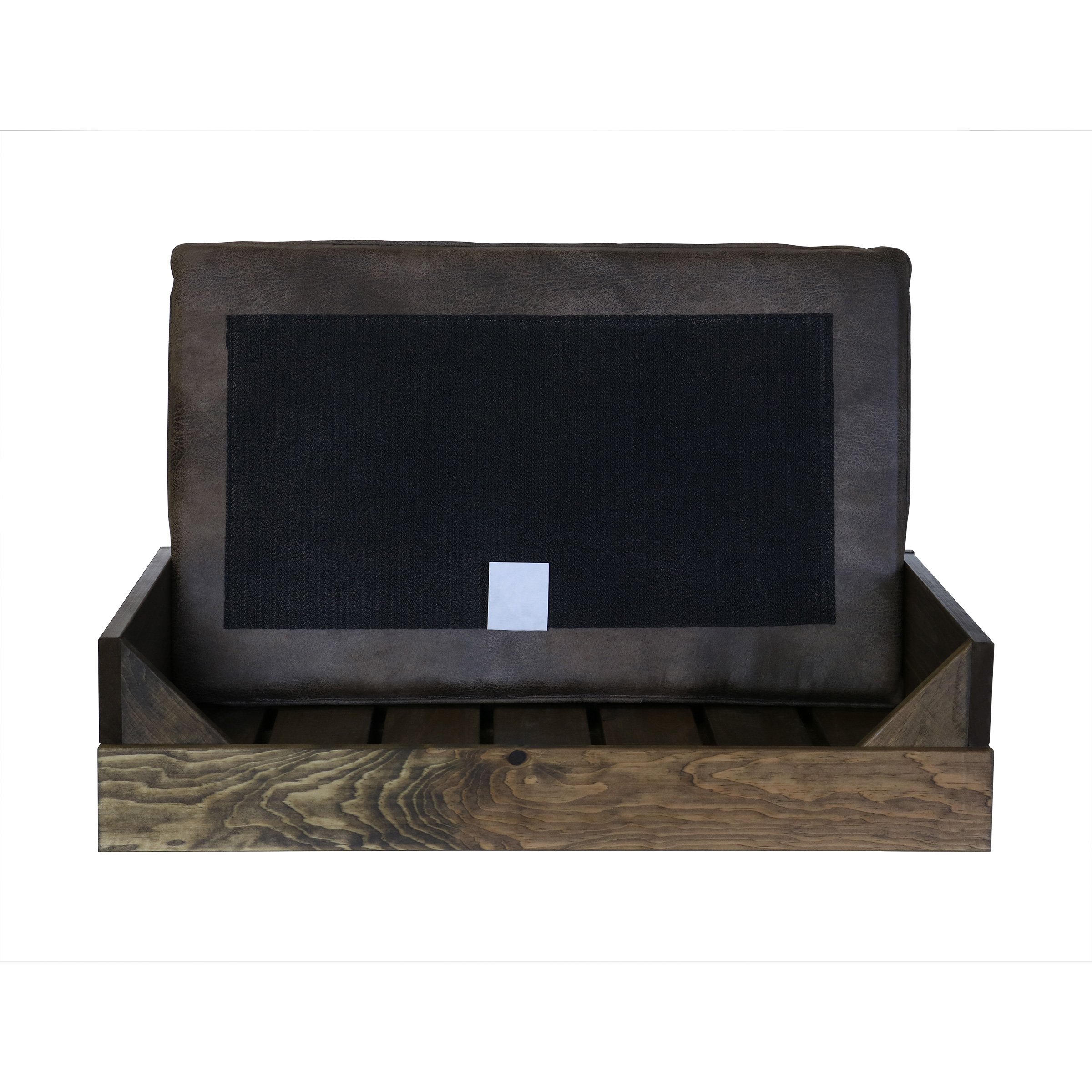Premium Personalized Large Dog Bed Frame - Durable Rustic Design with Soft Removable Cushion | Made in USA | Perfect for Living Rooms & Pet-Friendly Homes