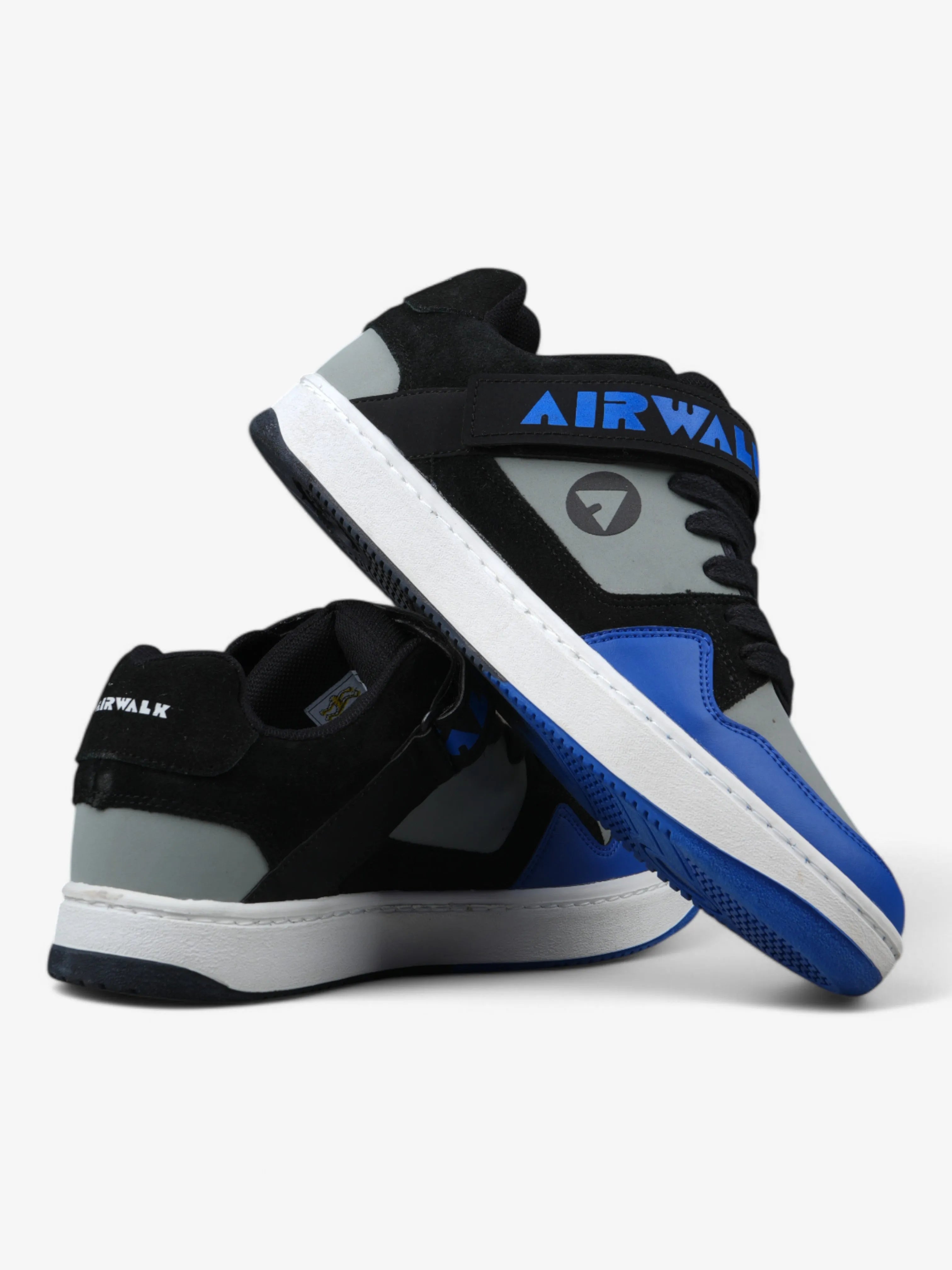 Airwalk Brook Black & Blue Sneakers - Comfortable Casual Shoes for Men & Women | Perfect for Walking, Running & Everyday Wear