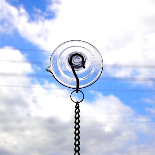5 Inch Blue Sapphire Almond Prism Crystal Suncatcher - Swarovski Rainbow Maker with Spiral Cascade Design for Window Decor, Garden Ornament & Home Decoration