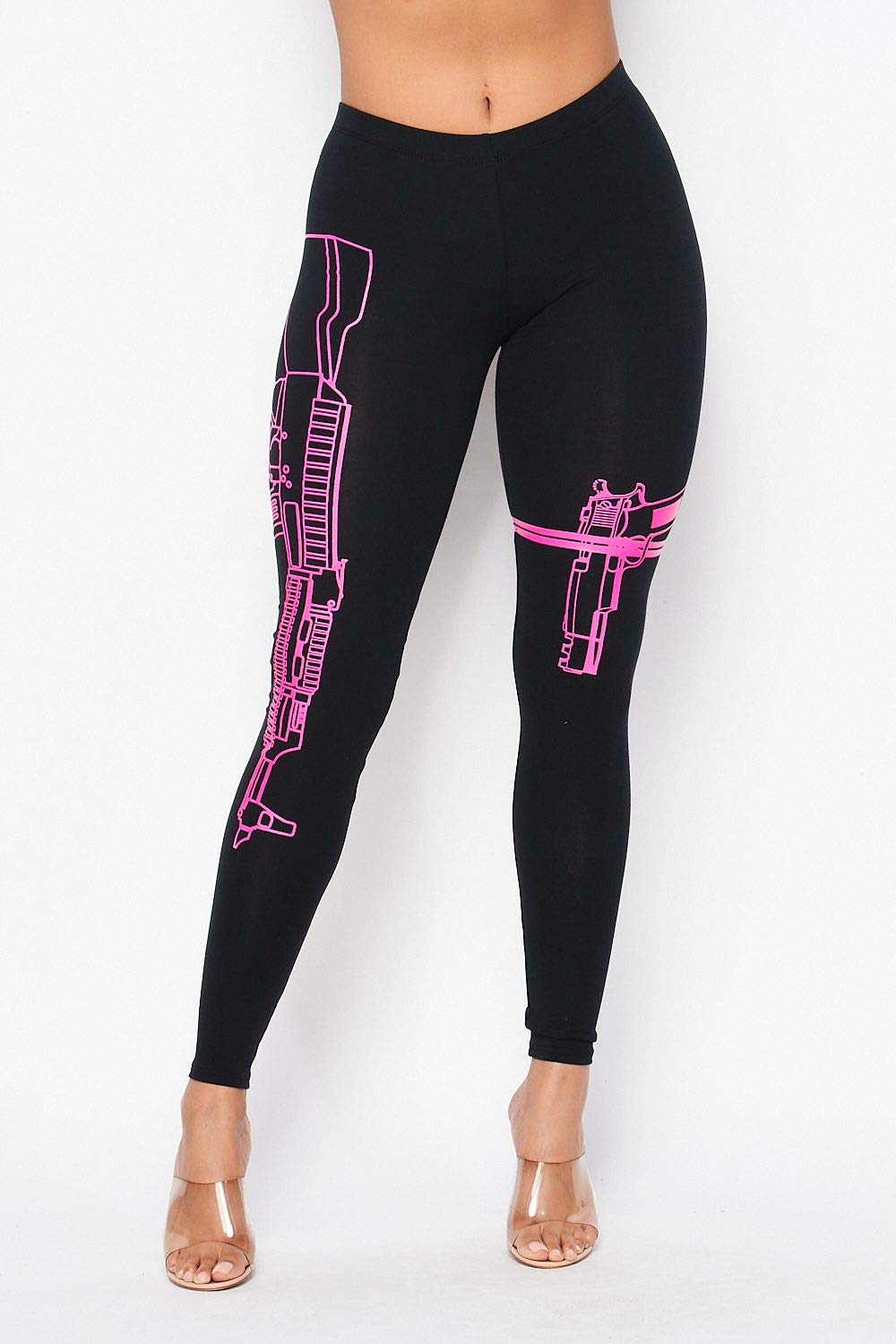USA Made Guns Out Machine Gun Leggings - Plus Size XL XXL XXXL - Perfect for Gym, Workout & Streetwear Fashion