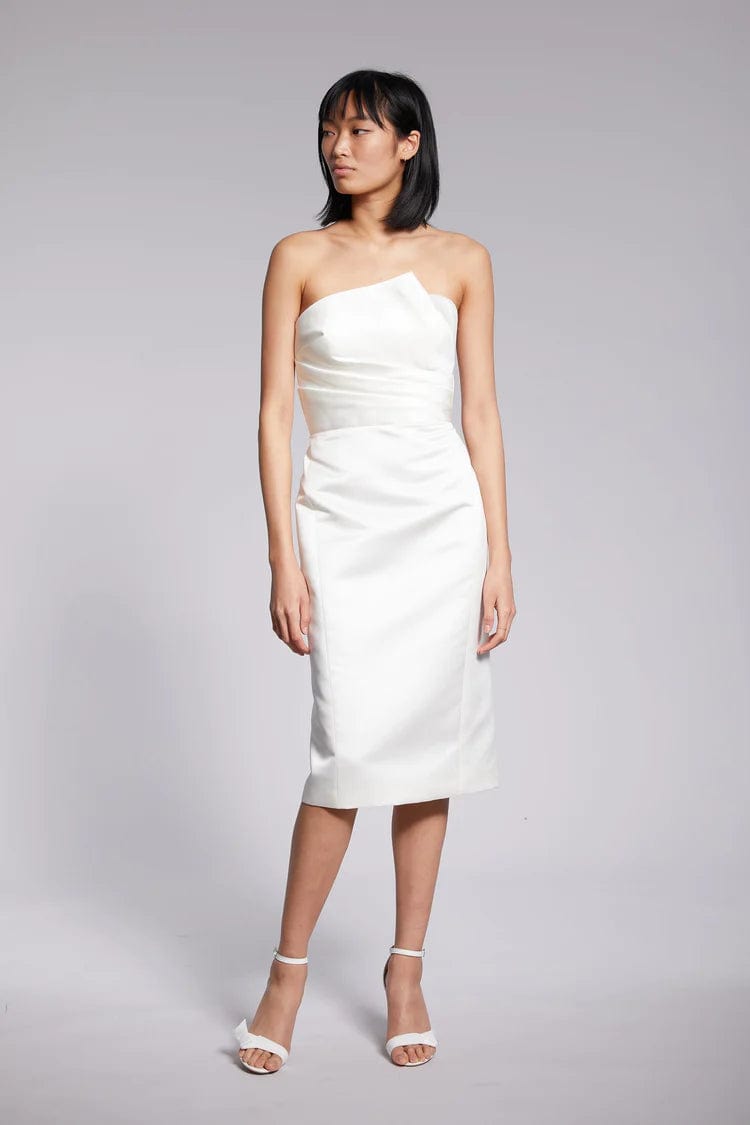 Amsale LW184 Wedding Dress Size 4 - Elegant Bridal Gown for Church Ceremony & Outdoor Wedding Photos