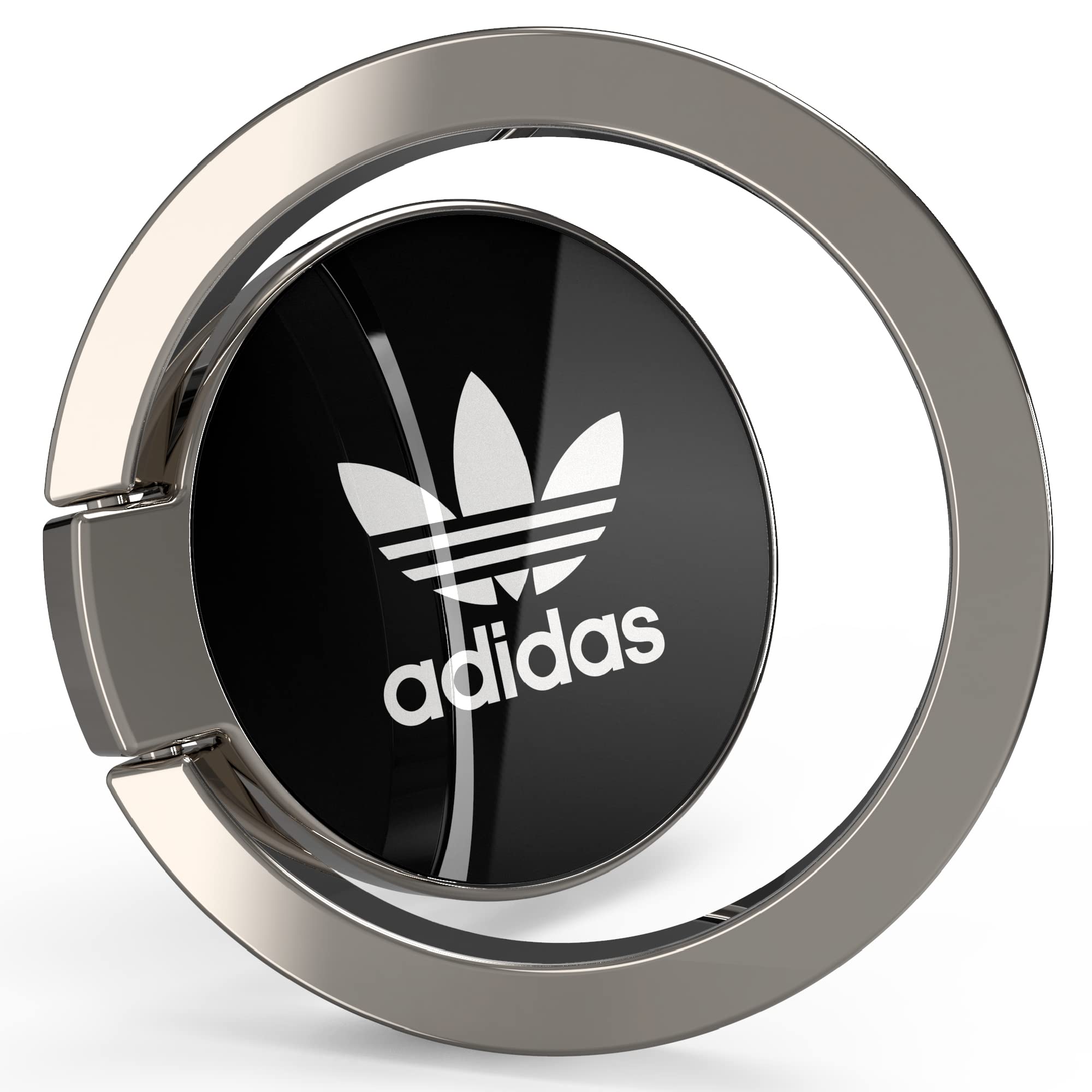 adidas Phone Ring Holder - Black & Silver Grip for Secure Phone Use