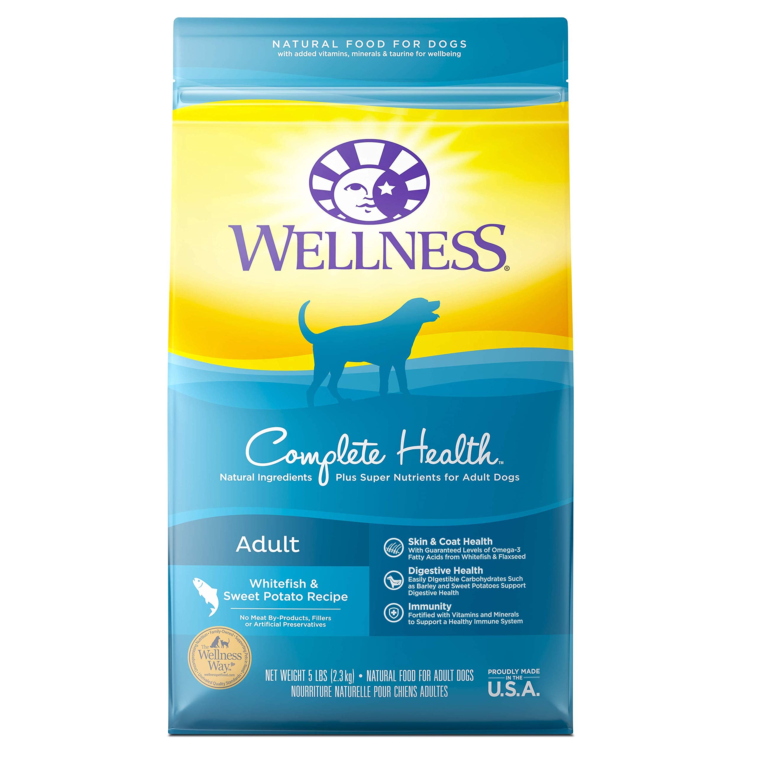 Premium Wellness Dog Food & Treats Bundle - Complete Health Dry Food (Whitefish, 5lb) + Rewarding Life Soft Treats (Lamb & Salmon) | High-Protein Nutrition for Adult Dogs | Perfect for Training, Rewards & Daily Meals