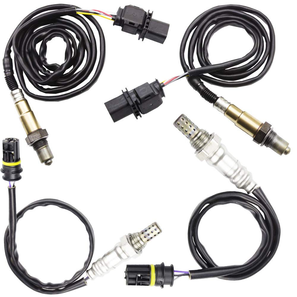 4x Air Fuel Ratio Oxygen O2 Sensor Upstream & Downstream for BMW 528i 2008-2010 3.0L & 528i xDrive 2009-2010 3.0L - Improve Engine Performance & Fuel Efficiency