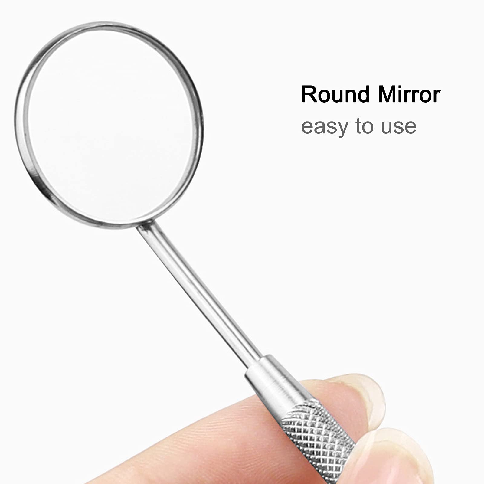 Professional Stainless Steel Round Lash Mirror for Eyelash Extensions - Silver | Perfect for Eyelash Technicians, Salon Professionals & Home Use | Essential Eyelash Extension Tools & Accessories