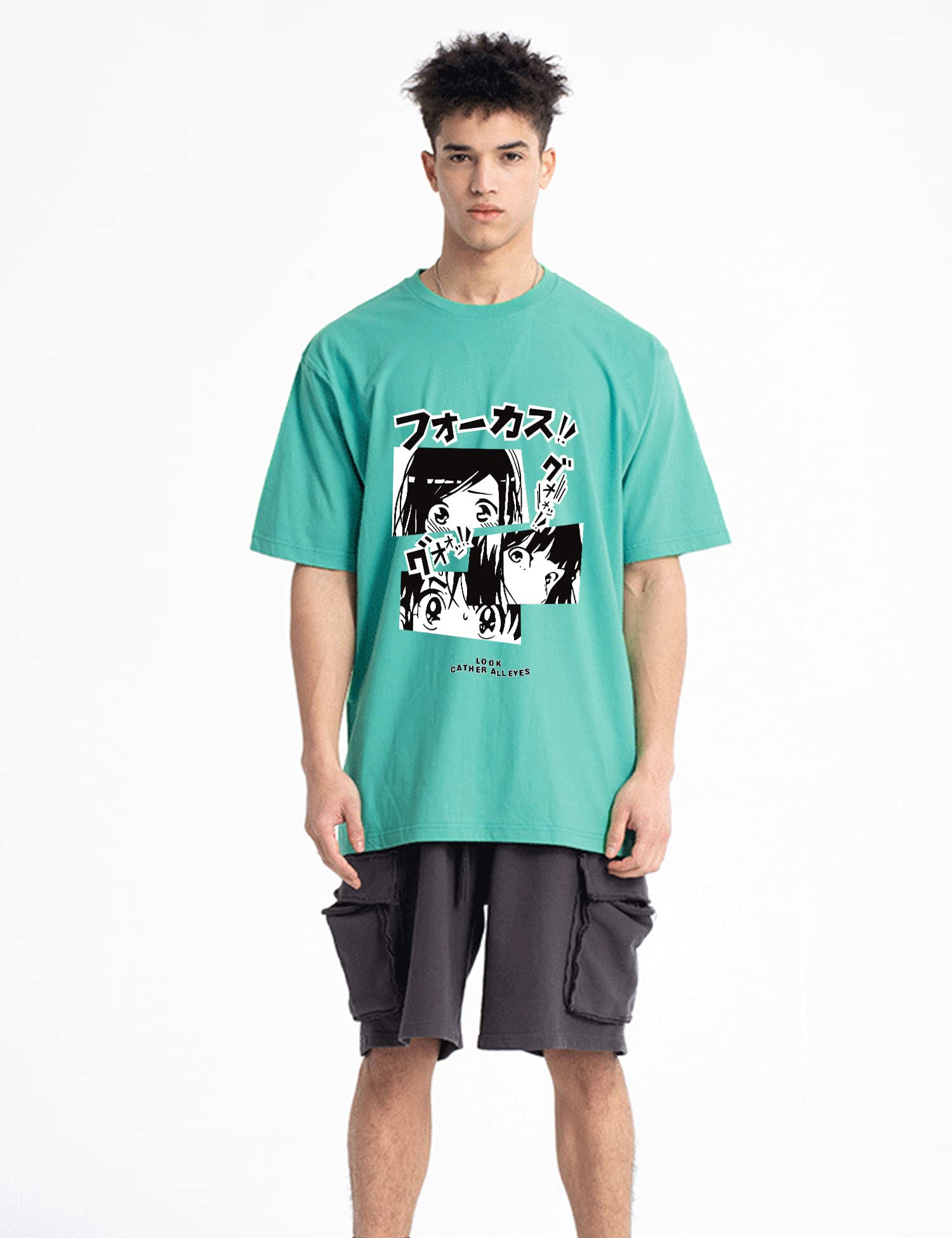 Oversized Anime Manga T-Shirt for Men & Women - Streetwear Fashion Casual Loose Fit Tee - Perfect for Cosplay, Gifts, and Everyday Wear