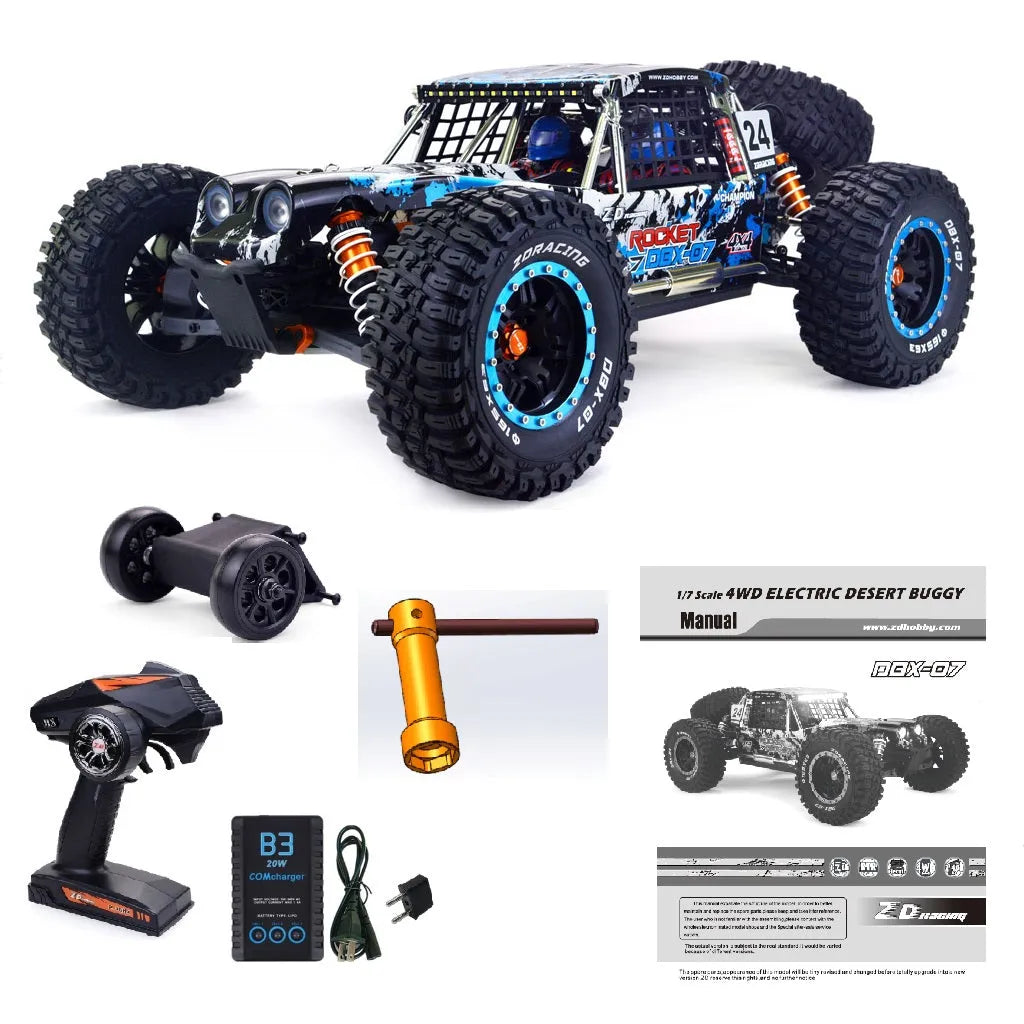 ZD Racing DBX 07 1/7 Scale Brushless RC Desert Buggy - 80km/h High Speed, 4WD Ready-to-Run (RTR) - Perfect for Off-Road Racing, Backyard Bashing & Desert Adventures