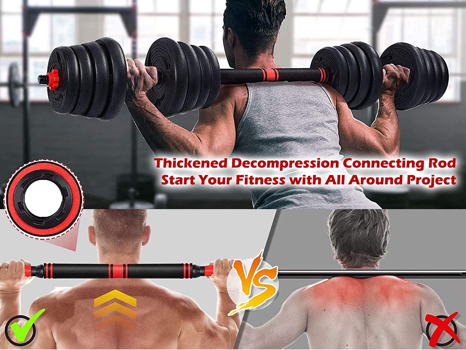 2021 Adjustable Dumbbells Set (5-88Lbs/110Lbs) - Convertible Free Weights with Barbell Connector & Ab Roller Wheel - Home Gym Equipment for Strength Training, Full Body Workout & Fitness - Perfect for Small Spaces, Home Workouts & Cross Training
