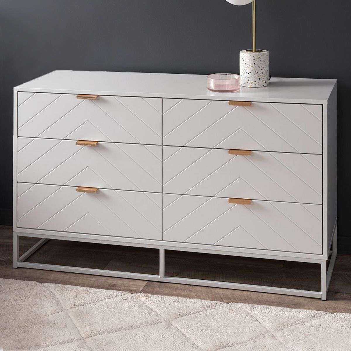 Inca 6-Drawer White Dresser - Perfect for Bedroom Storage & Organization | Modern Minimalist Furniture