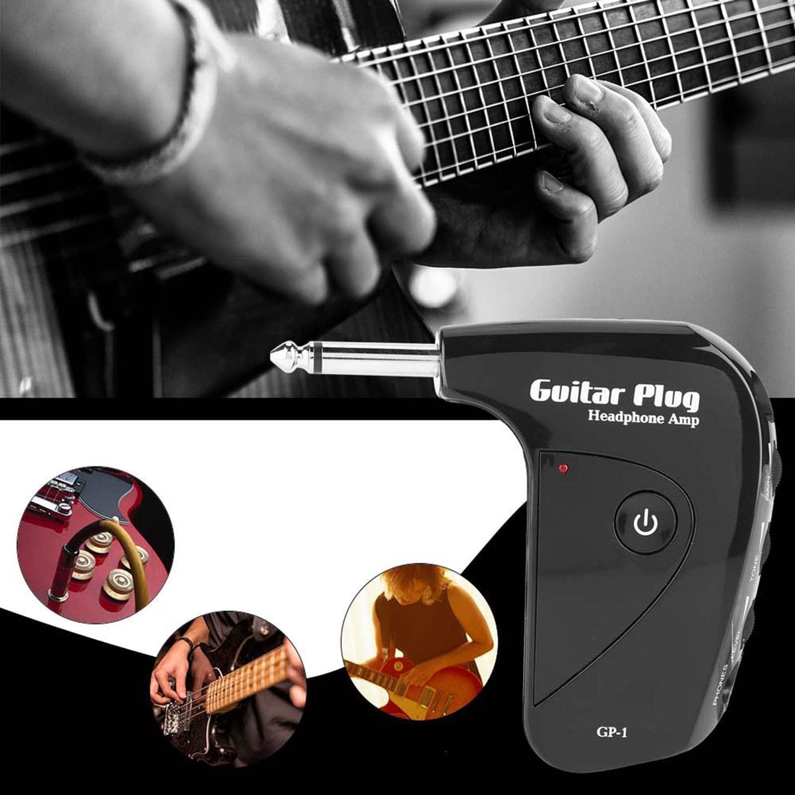 Portable Guitar Headphone Amplifier - Mini Plug Electric Guitar Amp for Travel & Practice | Heavy Duty Pocket Amp with Clean Cloth | Perfect for Home, Studio & On-the-Go Musicians