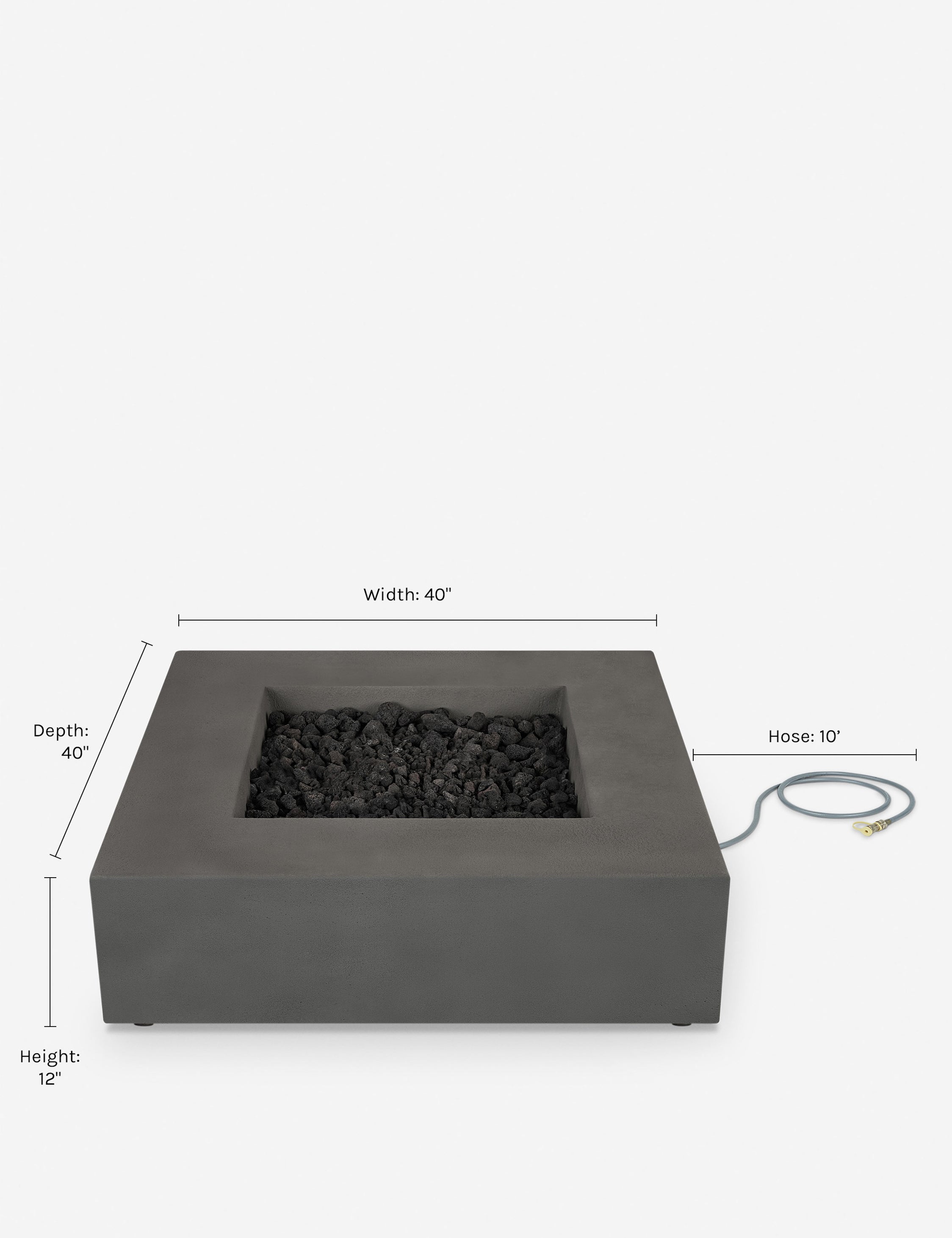 Auberon Outdoor Fire Table - Modern Fire Pit for Patio, Deck, Backyard - Perfect for Camping, BBQ, and Relaxing Evenings