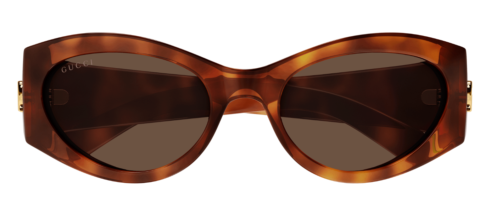 Gucci GG1401S 002 Havana/Brown Cat Eye Women's Sunglasses - Stylish UV Protection for Outdoor Activities & Fashion Accessories