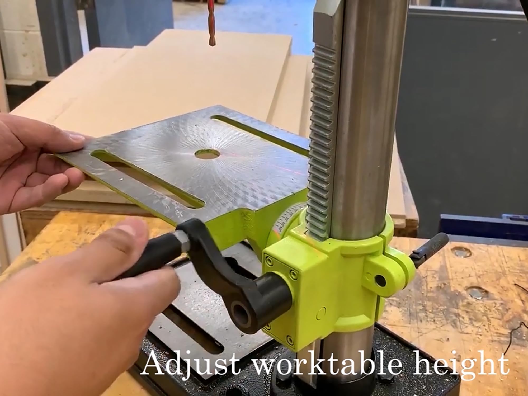 10-Inch Benchtop Drill Press 3.4 Amps 5-Speed with Laser Alignment & LED Light - Perfect for Woodworking, Metalworking, and DIY Home Projects