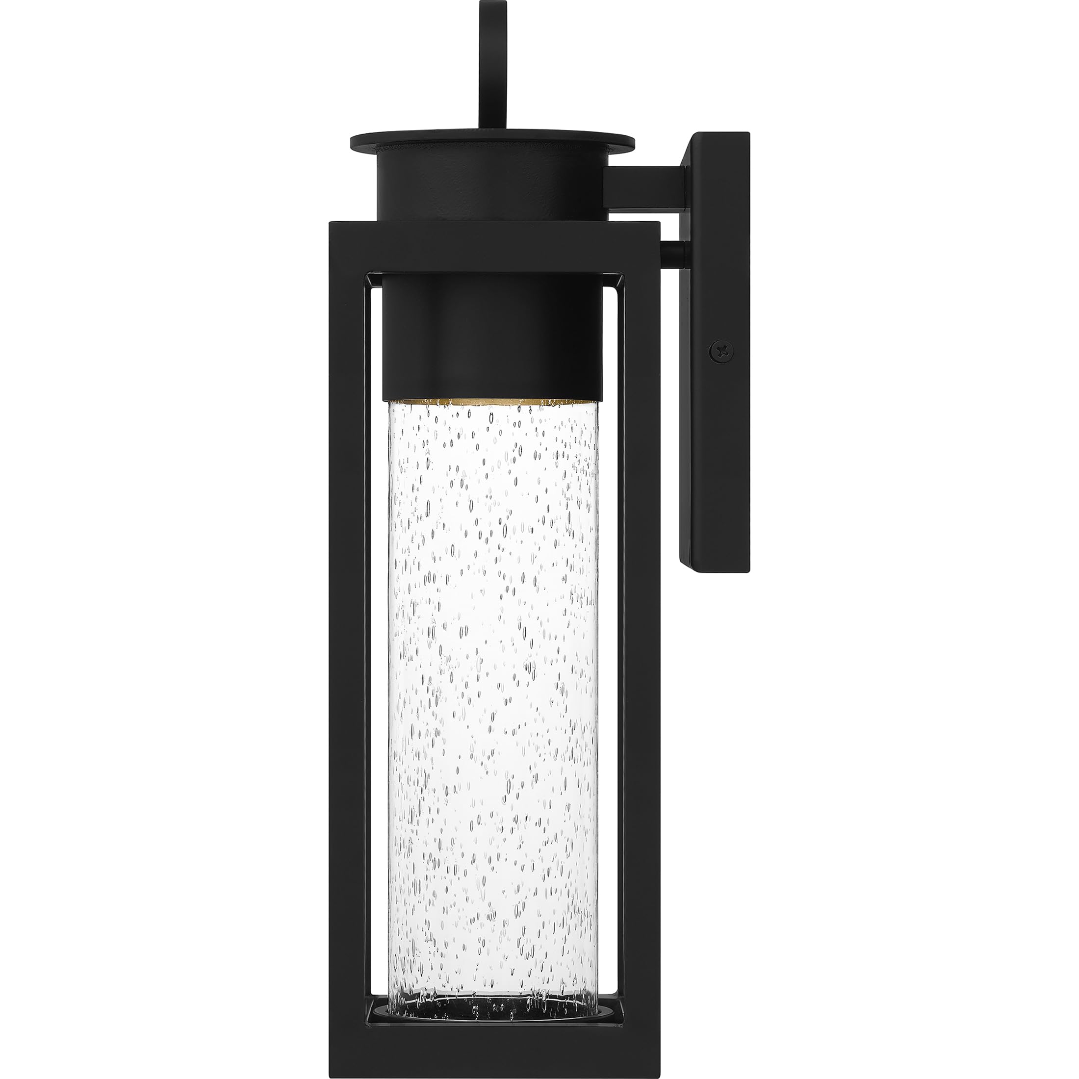 Quoizel Donegal 1-Light Matte Black Outdoor Wall Lantern - Weatherproof Exterior Lighting for Porch, Patio, Garden & Entryway