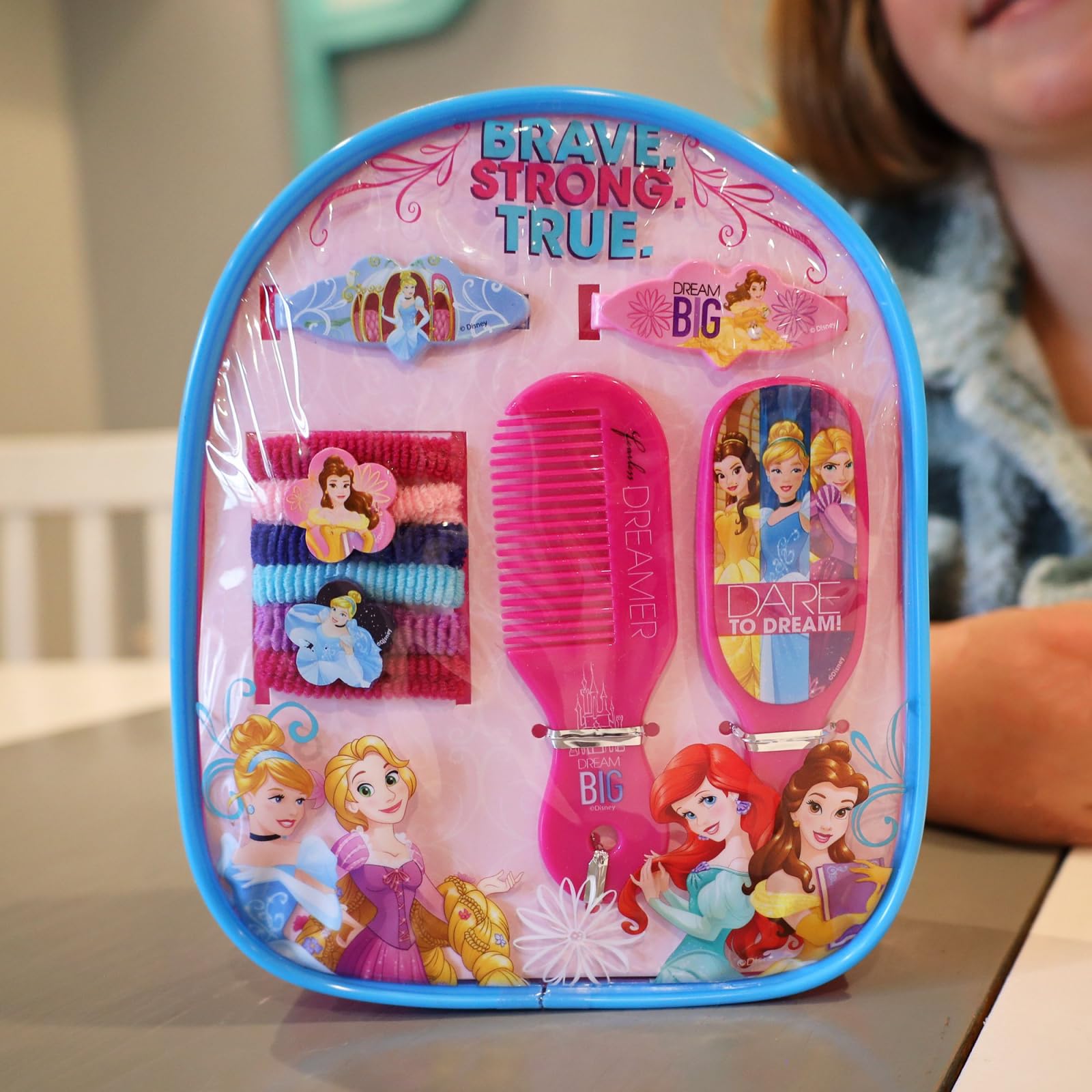 Disney Princess Hair Accessories Gift Set - 13-Piece Hair Bands & Clips for Girls | Perfect for Birthday Parties, Dress-Up & Princess-Themed Events