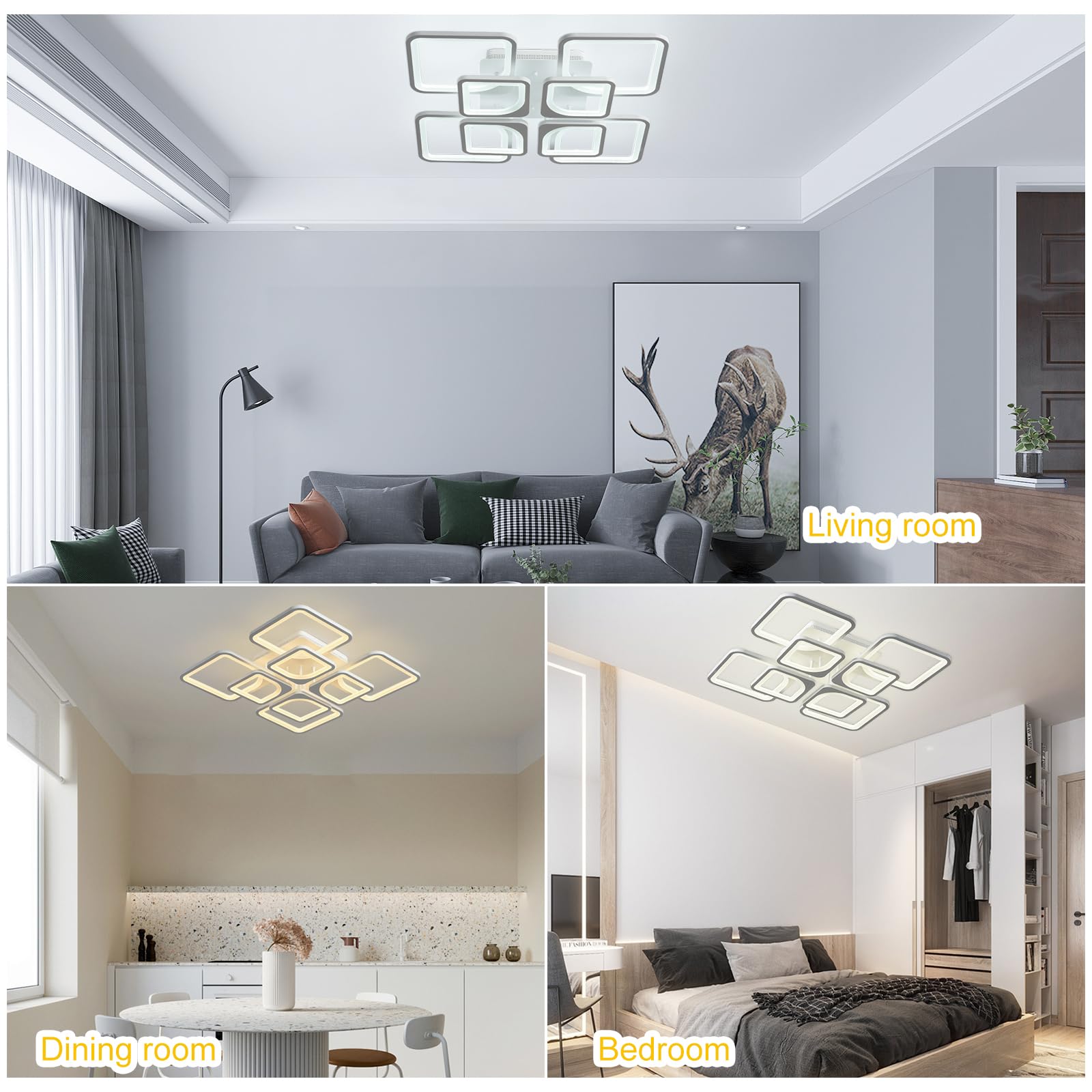 Jaycomey Modern LED Ceiling Light Fixture - 23.6