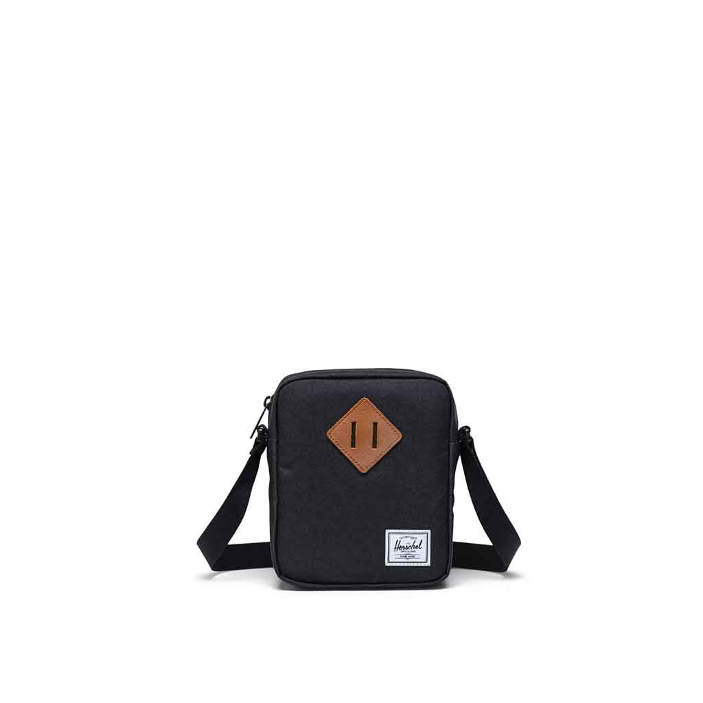 Herschel Heritage Crossbody Bag for Women & Men - Stylish & Durable Black Shoulder Bag - Perfect for Travel, Work & Everyday Use