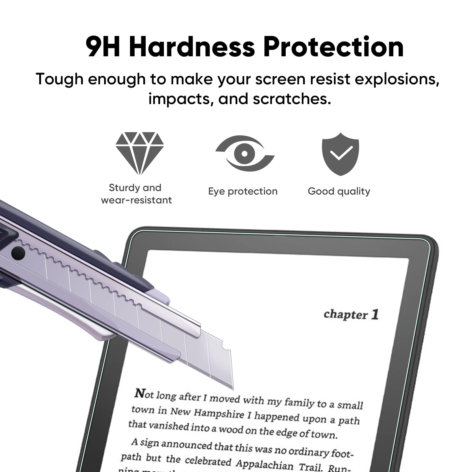 2 Pack Anti Blue Light Screen Protector for Kindle Paperwhite 11th Gen - Scratch Resistant for Reading Comfort